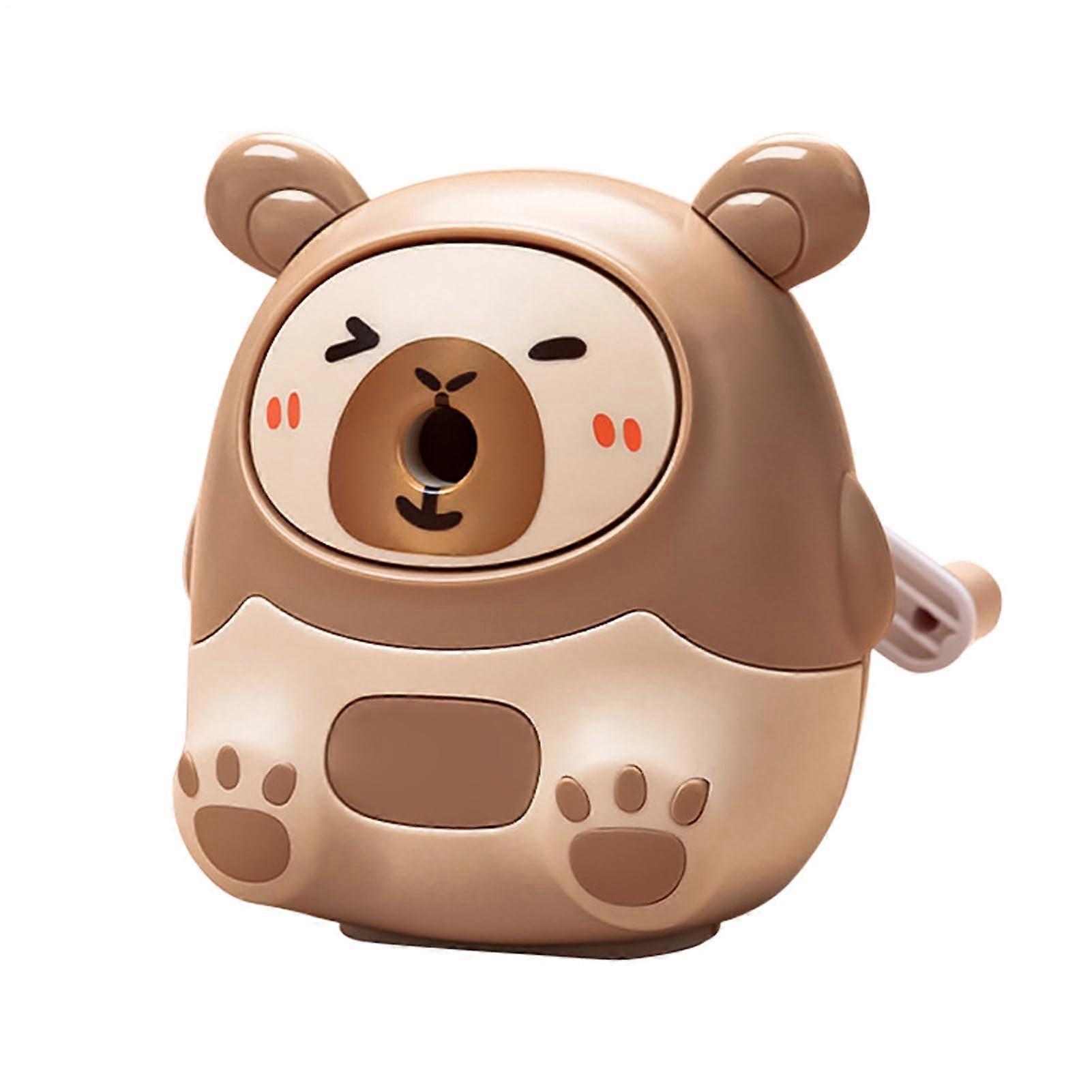 Capybarashaped manual spinner for colored pencils, dark brown Ref: 2716