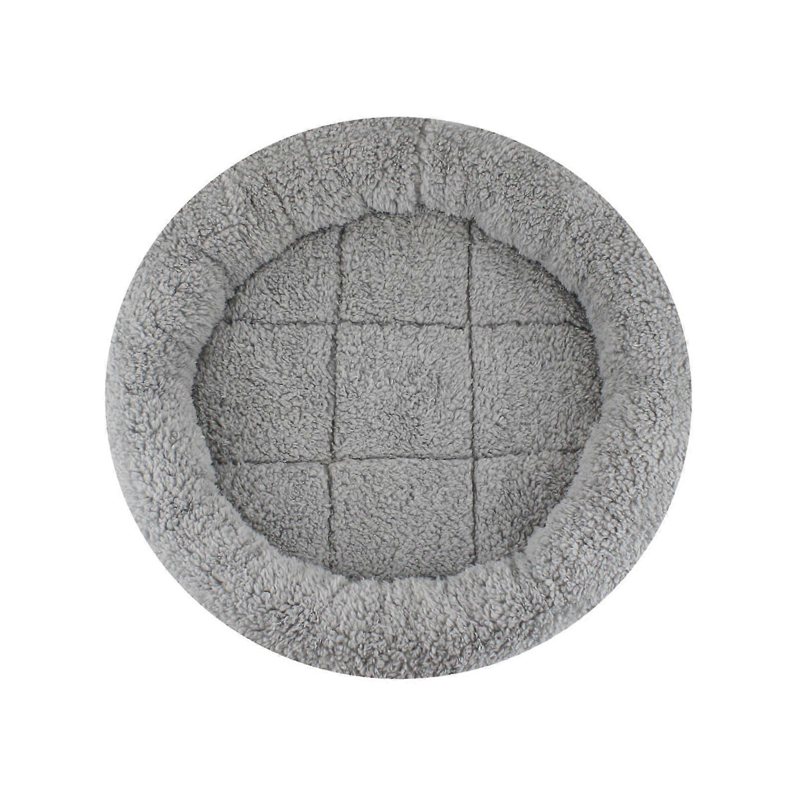 Fourseason plush cushion for cats and dogs, round shape, plush, functional pet mat, removable, nonslip mat medium