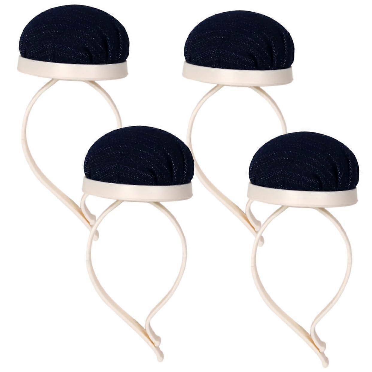 4 Pieces Reusable Wrist Pincushion Compact Sewing Tool with Elastic Band Design for Fabric Scraps and Sewing Accessories Practical