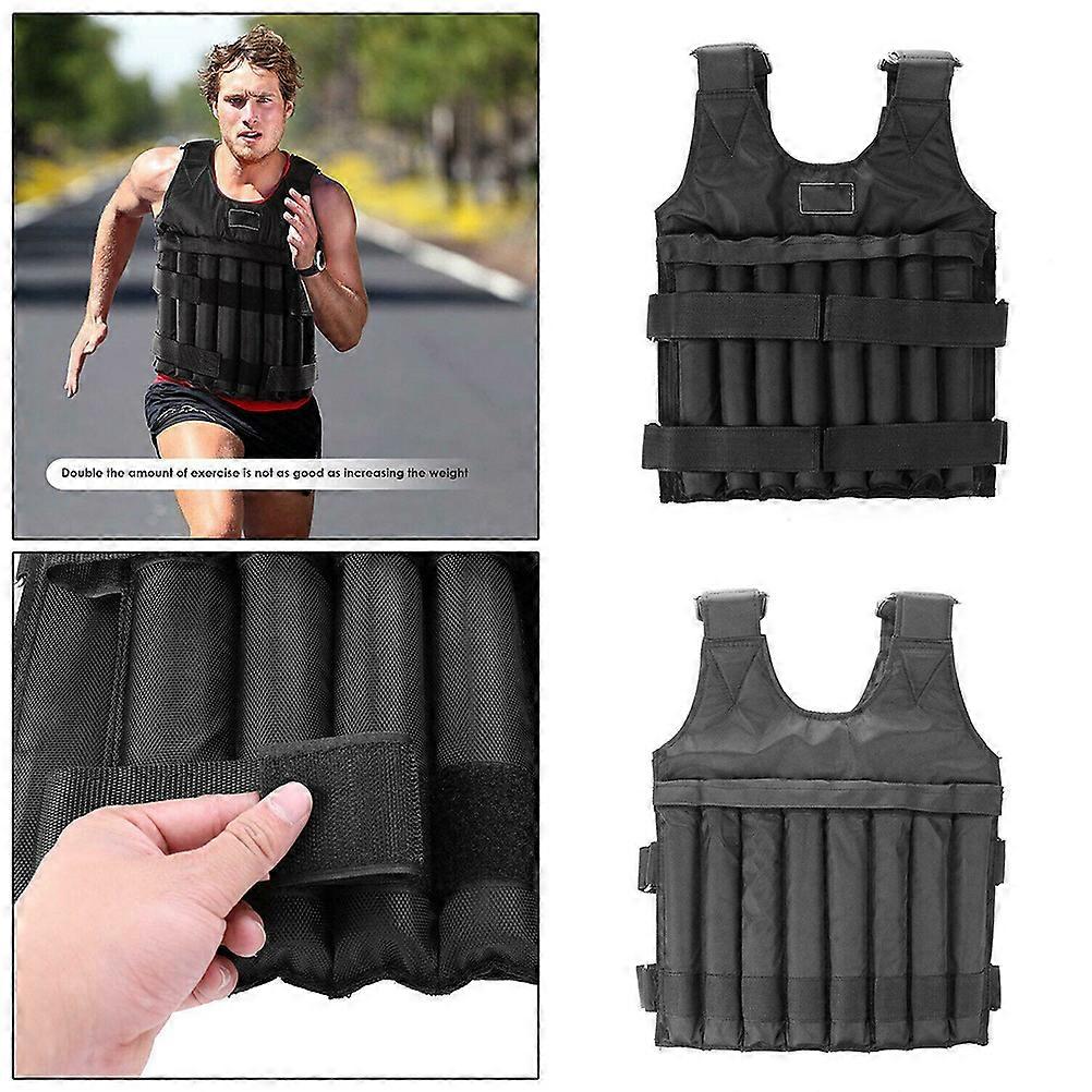 Multi Pockets Adjustable Weights Jacket Loading Weighted Vest for Running Weight Lifting Fitness Exercise