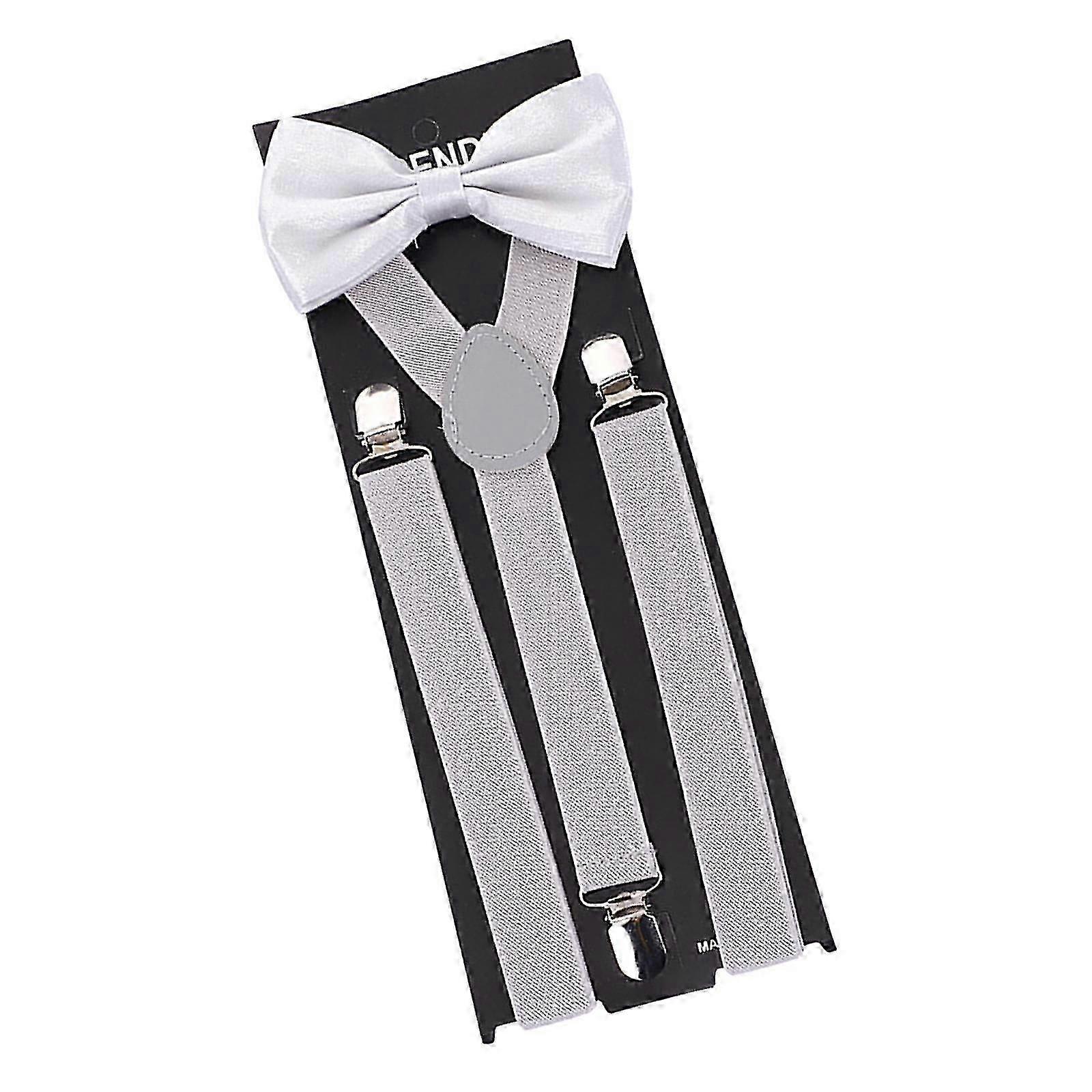 Adjustable Y Back Suspenders With Bow Tie For Pants, Jeans, Dresses, Trousers And Holidays