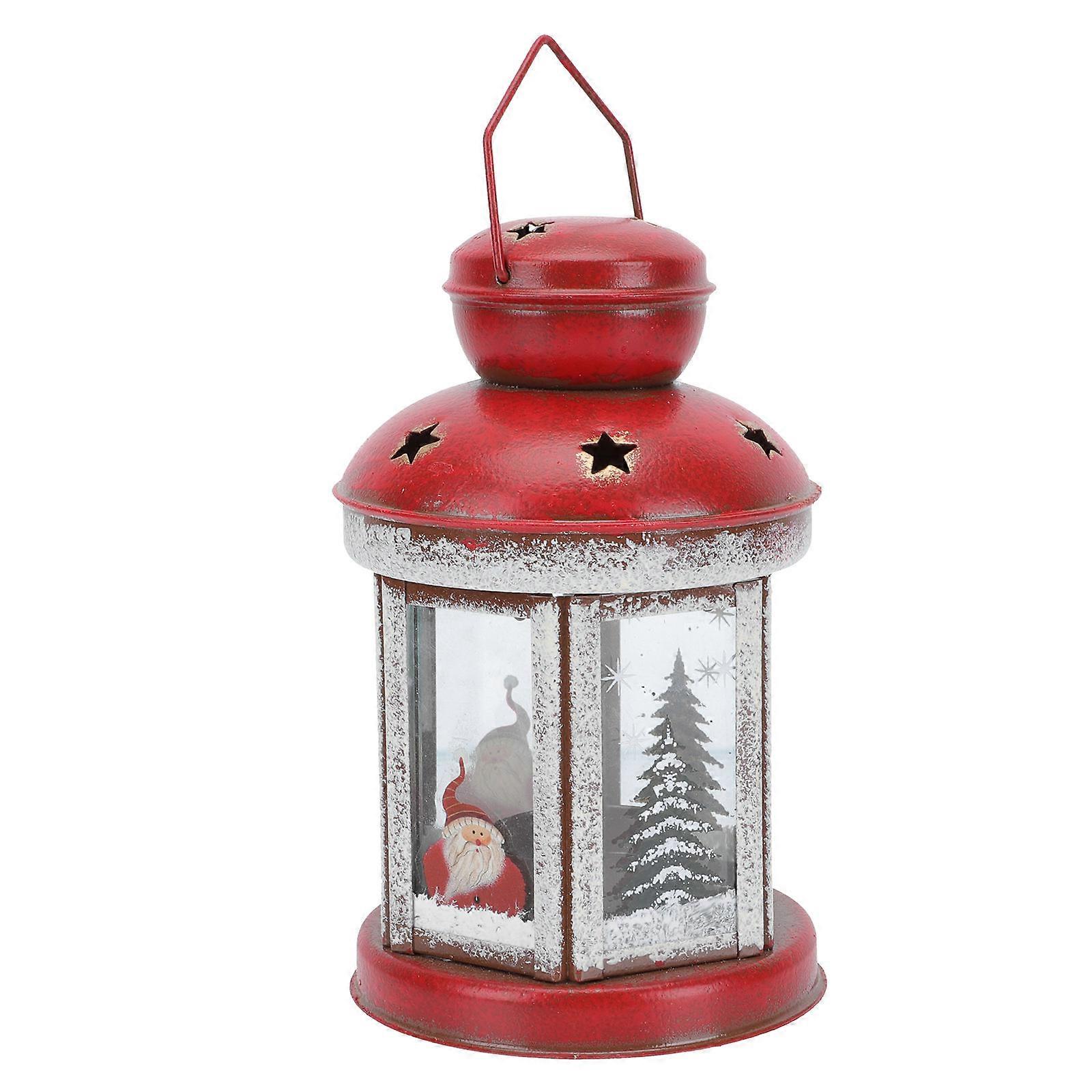 Retro Iron Candle Holder for Decor Red Color Reusable Not Easy to Break 1Pc