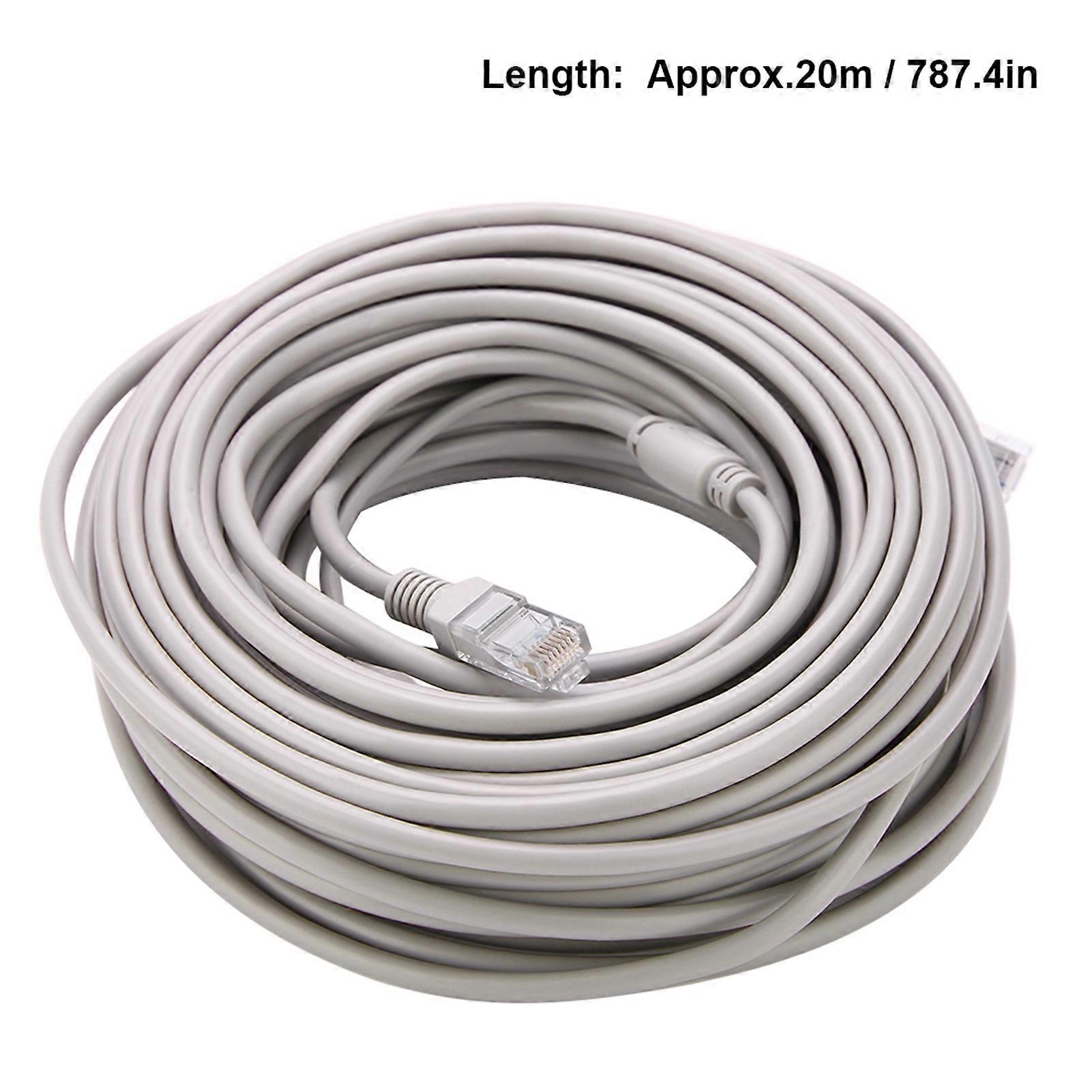 5M/10M/15M/20M RJ45+DC Ethernet CCTV Cable for IP Cameras NVR System 10Mbps100Mbps (20M)