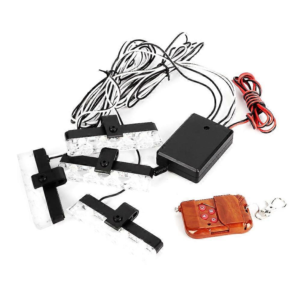 12V 24LED Wireless Remote Control 4 Flash Light Bar Super Bright Decorative Strobe Lamp