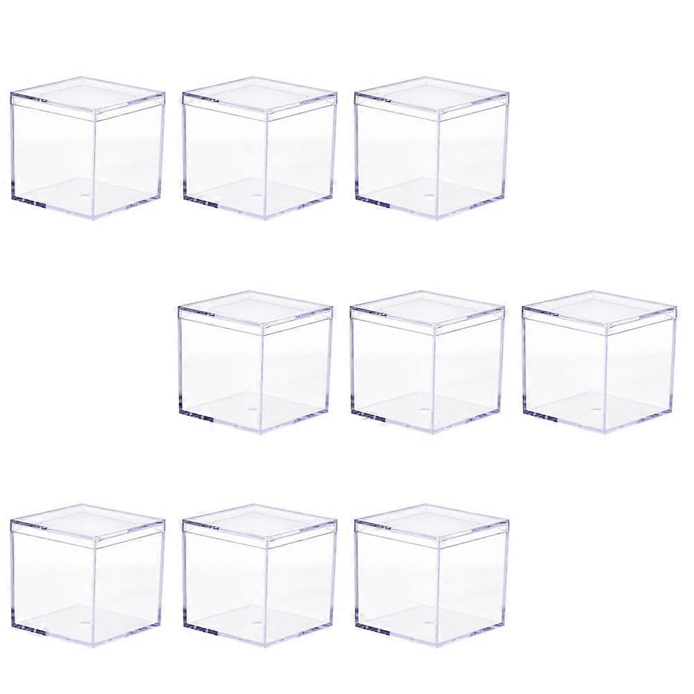 Acrylic Holder for Storage Use Transparent Square Box 9pcs Multi Purpose Containers