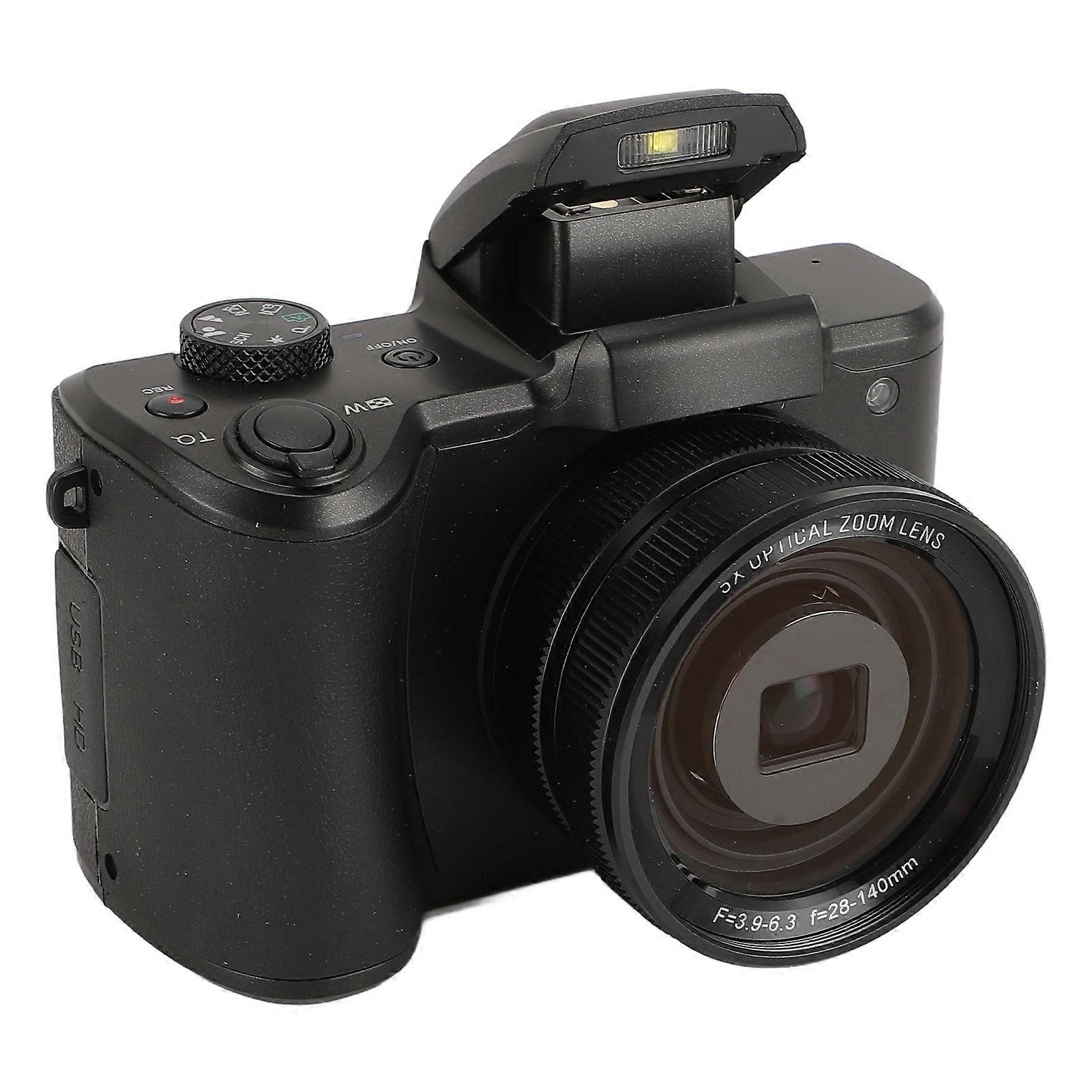 5K 64MP Digital Vlogging Camera 3.2" Touchscreen Dual Lens