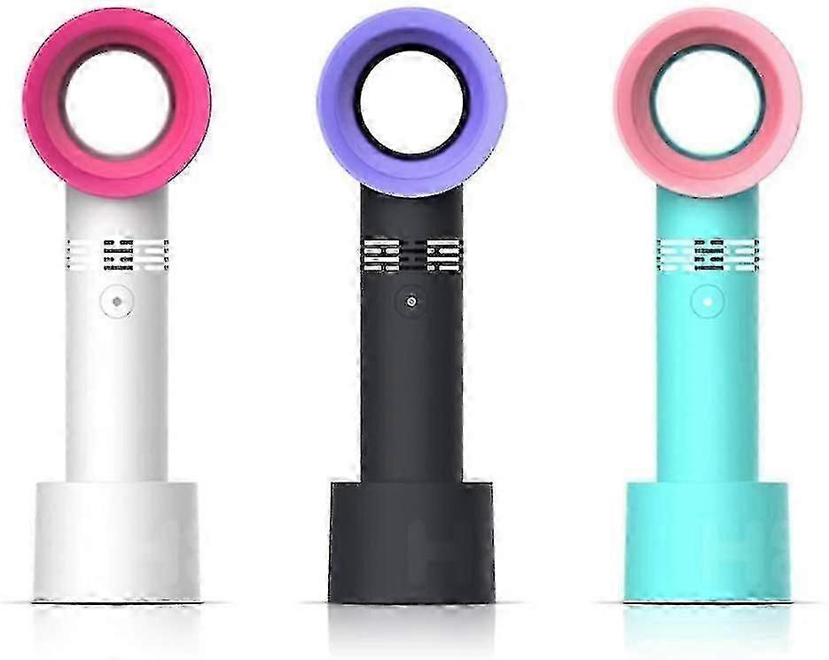 USB-Rechargeable Portable Bladeless Handheld Fan with 3-Speed & LED Indicator