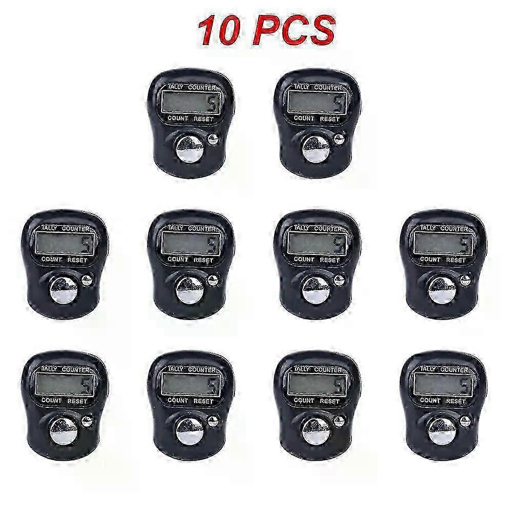 1~10pcs Finger Counter W/ Compass Islamic Tasbih Bead 5 Digital Led Electronic Handheld Tally Counter Clicker Counter Ring Sz