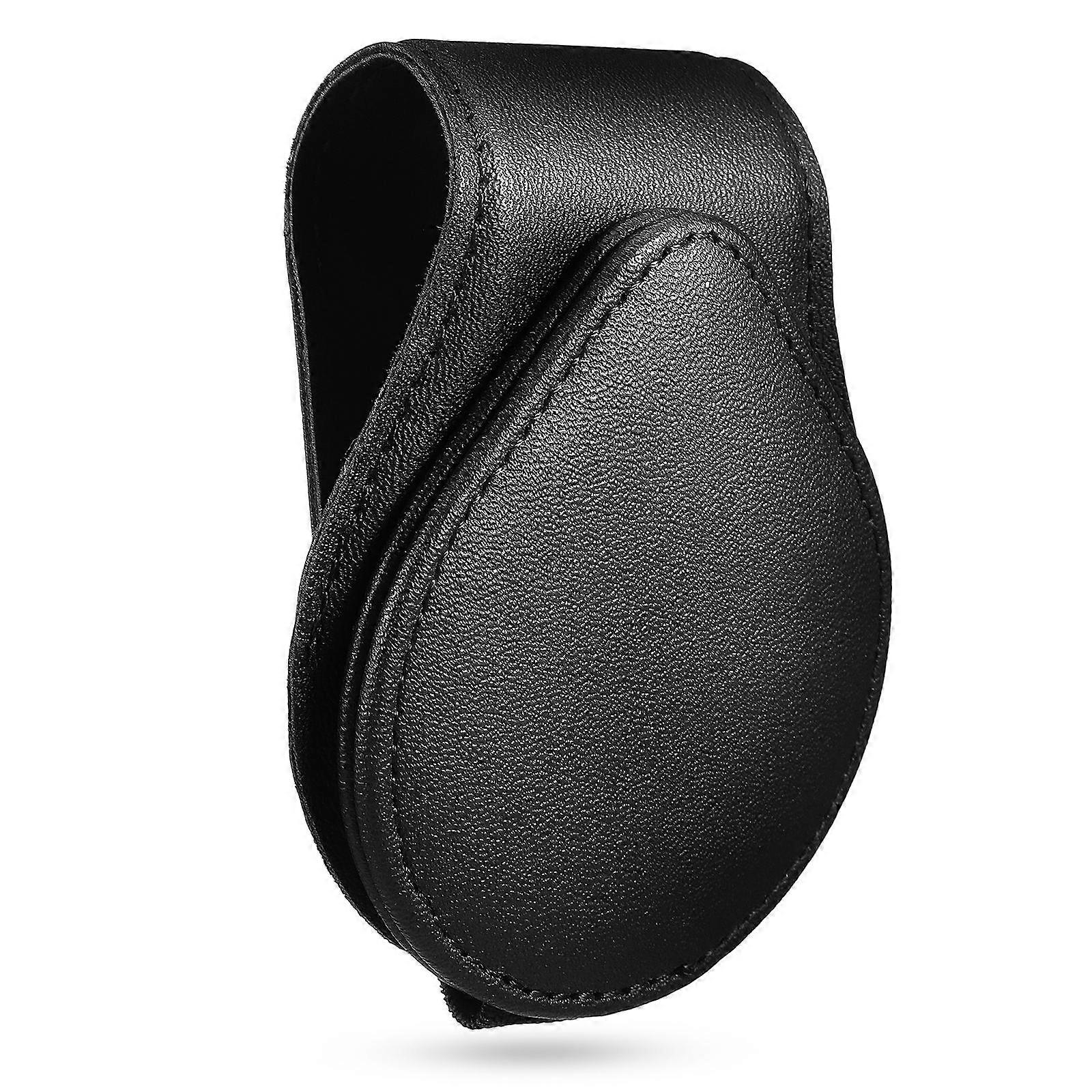 Sunglass Visor Clips Universal Eyeglass Hanger Easy Access PU Material Rectangular Shape Classic Design 1Pcs