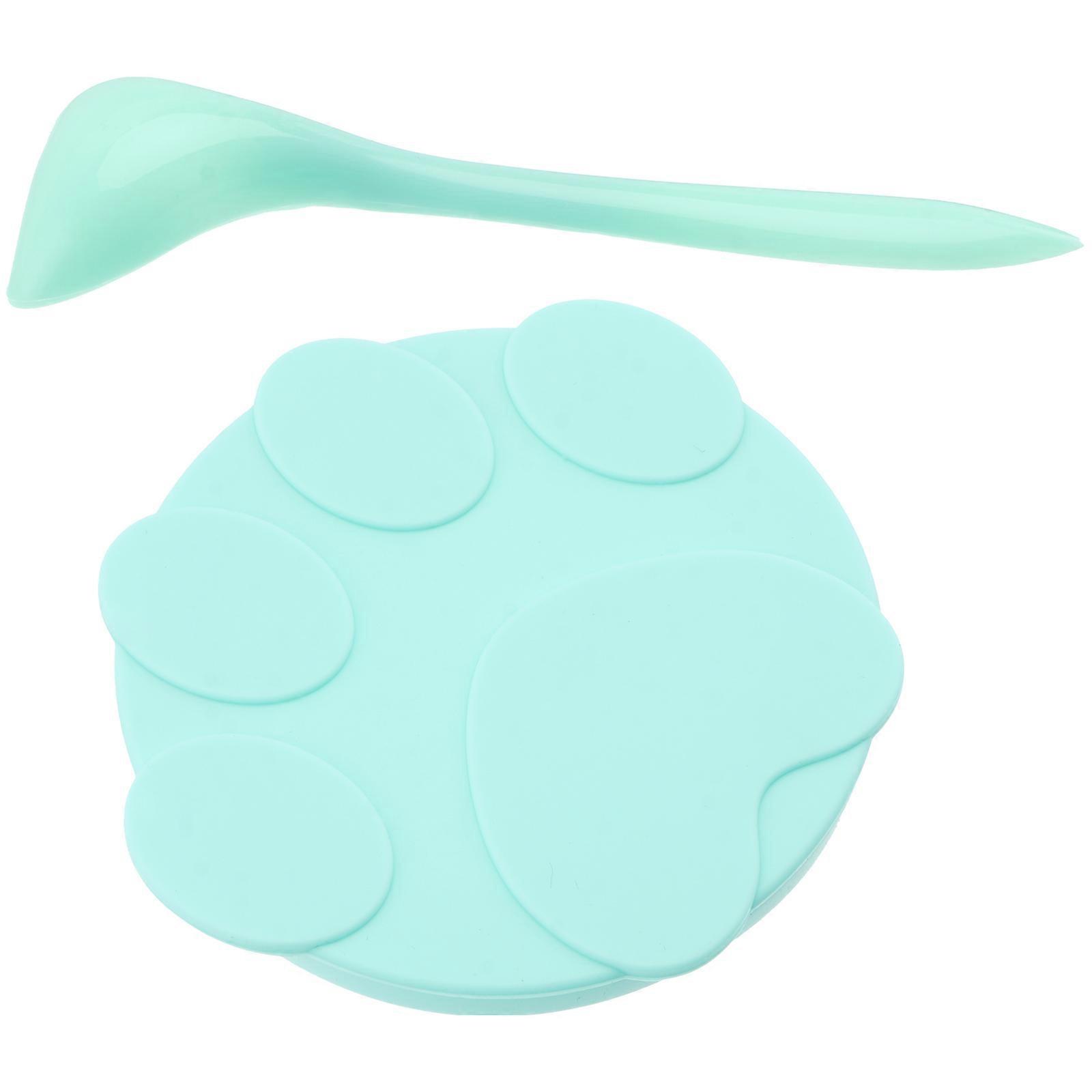 Cat Food Can Lid Silicone Pet Feeding Spoon Pollution 14x3.5cm 1Set