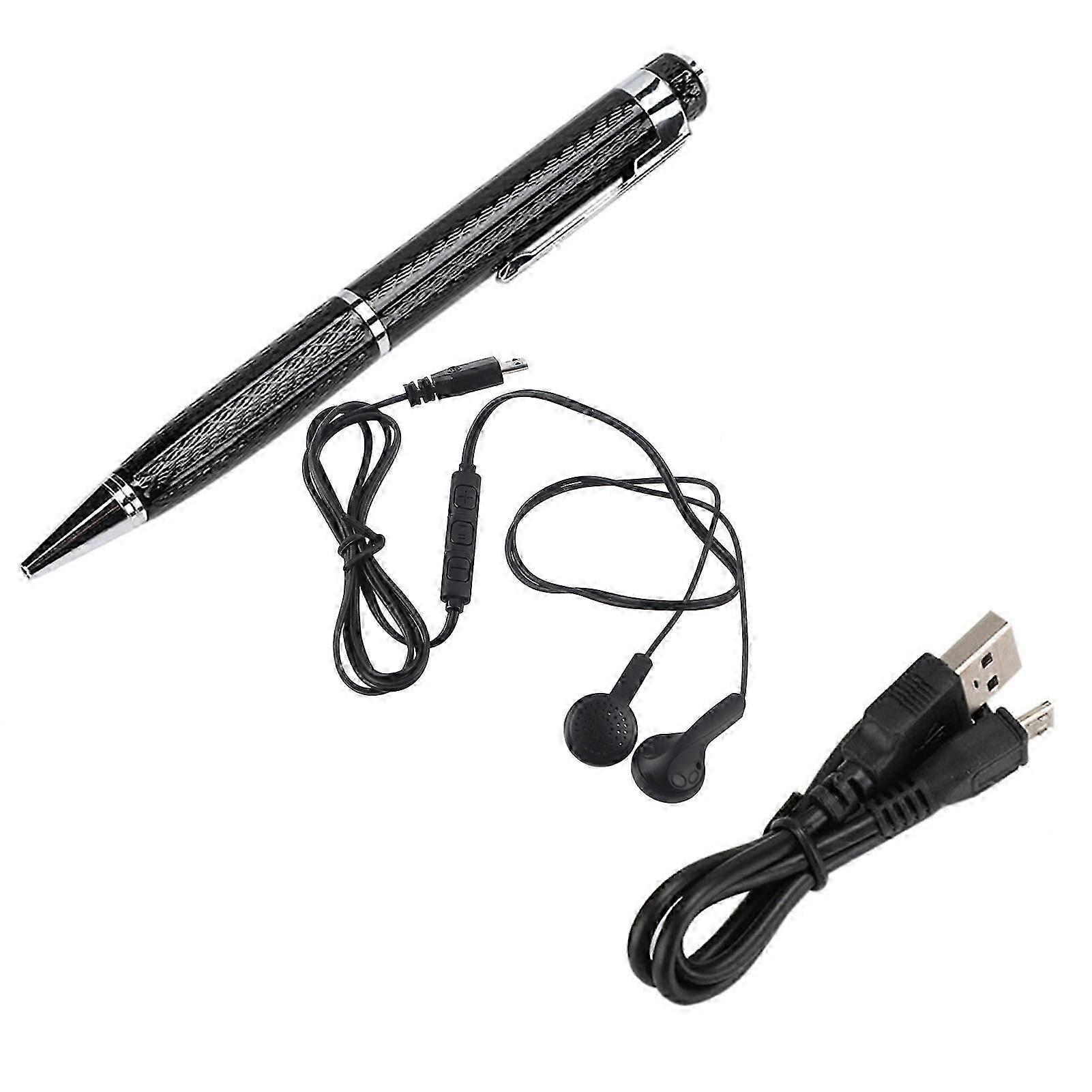 Pen-shaped 20-hour continuous digital voice recorder 192Kbps one-button voice recorder