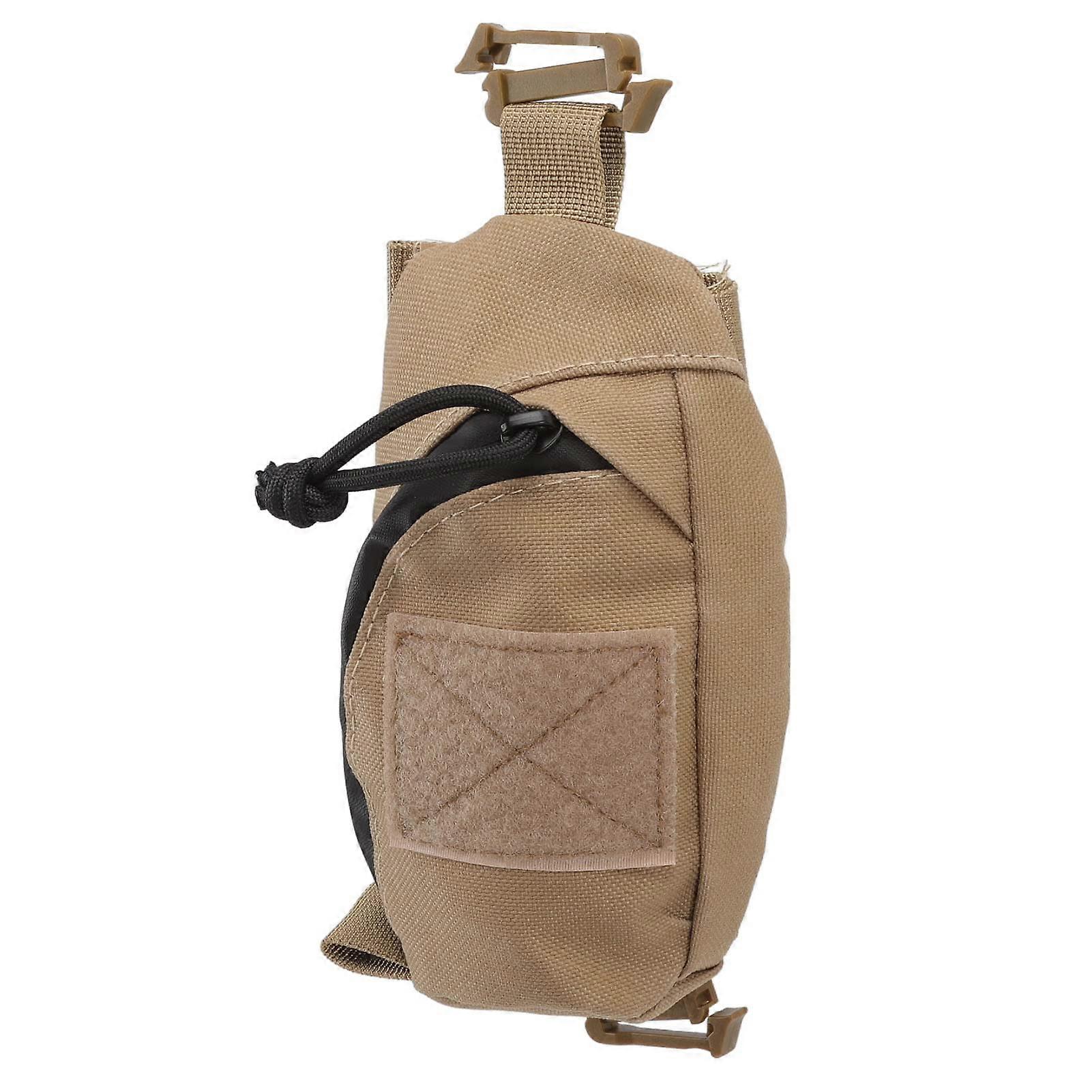MOLLE Pouch For Backpack, MOLLE Compatible Strap Pouch, Zippered Daypack Accessory, Khaki