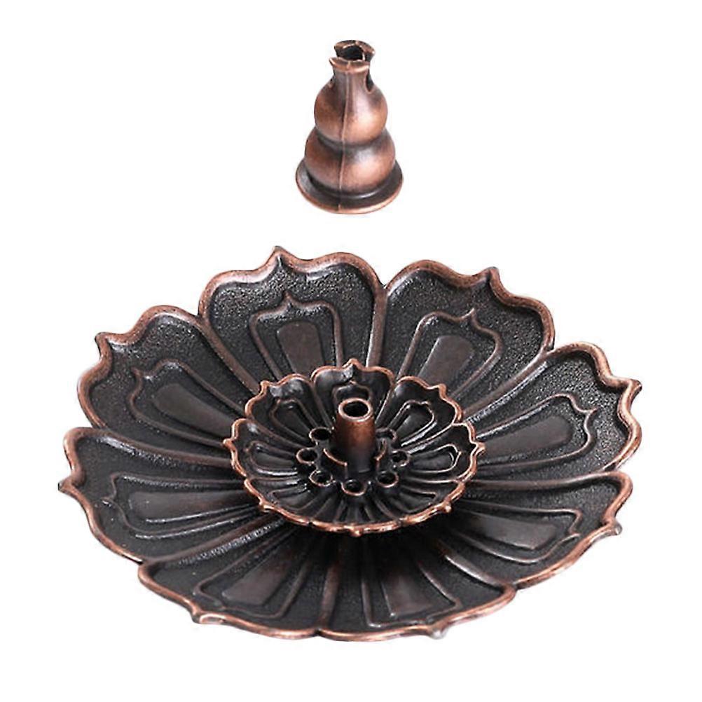 Copper Incense Holder Lotus Shape Decorative Censer Indoor Use 3.34X3.34X1.18Inch 1Pcs