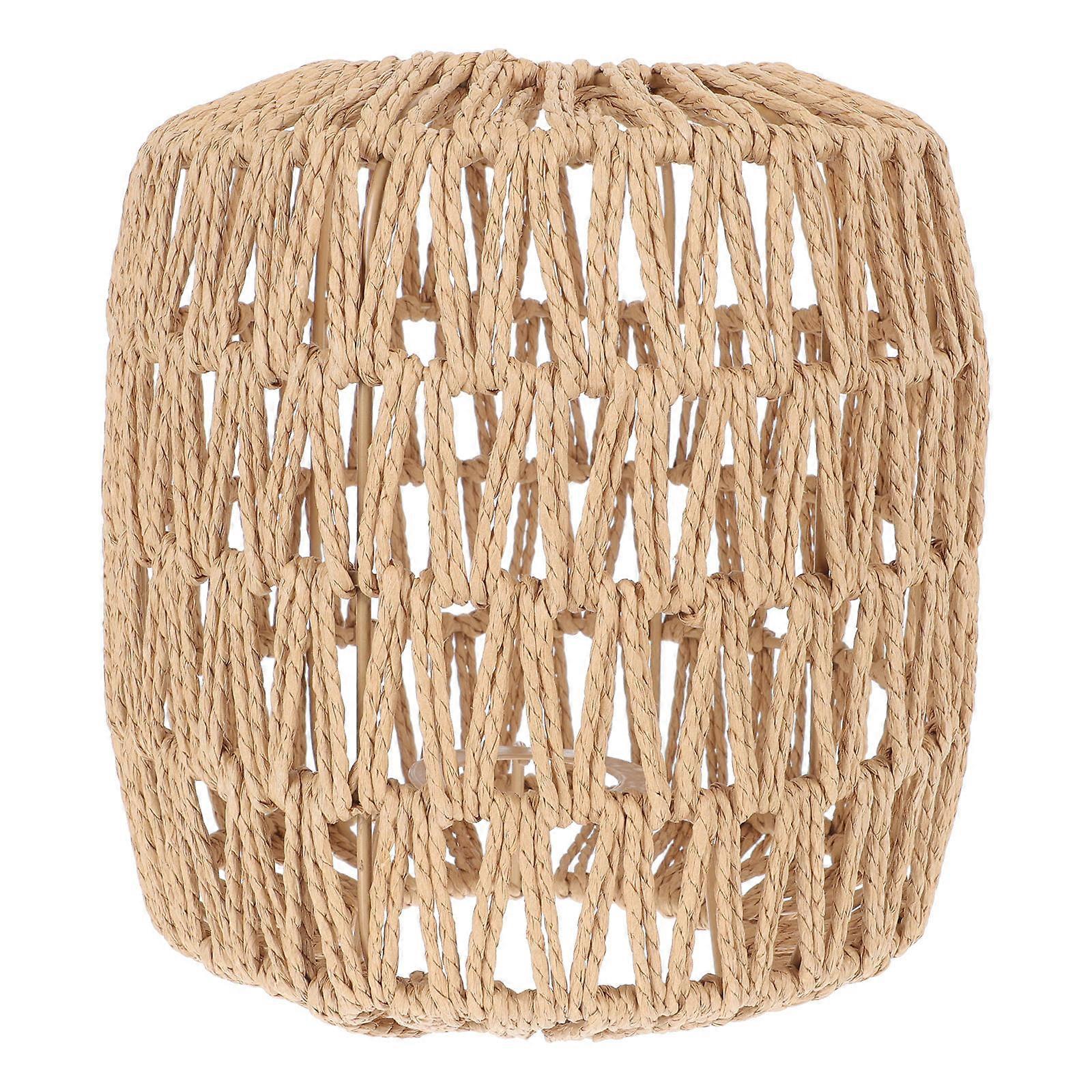 Handmade Simulated Rattan Lamp Shade   Vintage Woven Chandelier Cover for Home Decor, Easy Install, Rustic Design for Hallway, Kitchen & Bar Use