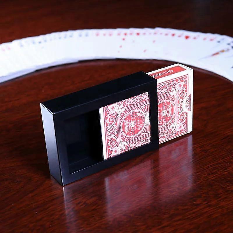 Deluxe Verschwindende Kartenbox Vanishing Card Box For Magic Tricks Deck Close-Up Illusions Gimmicks Mentalism Props