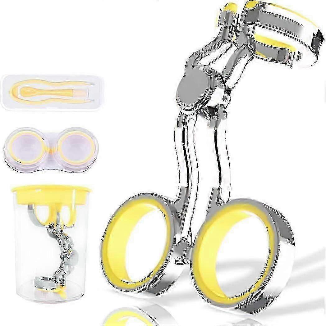 Lens wearing aid for color contacts with removal tweezers