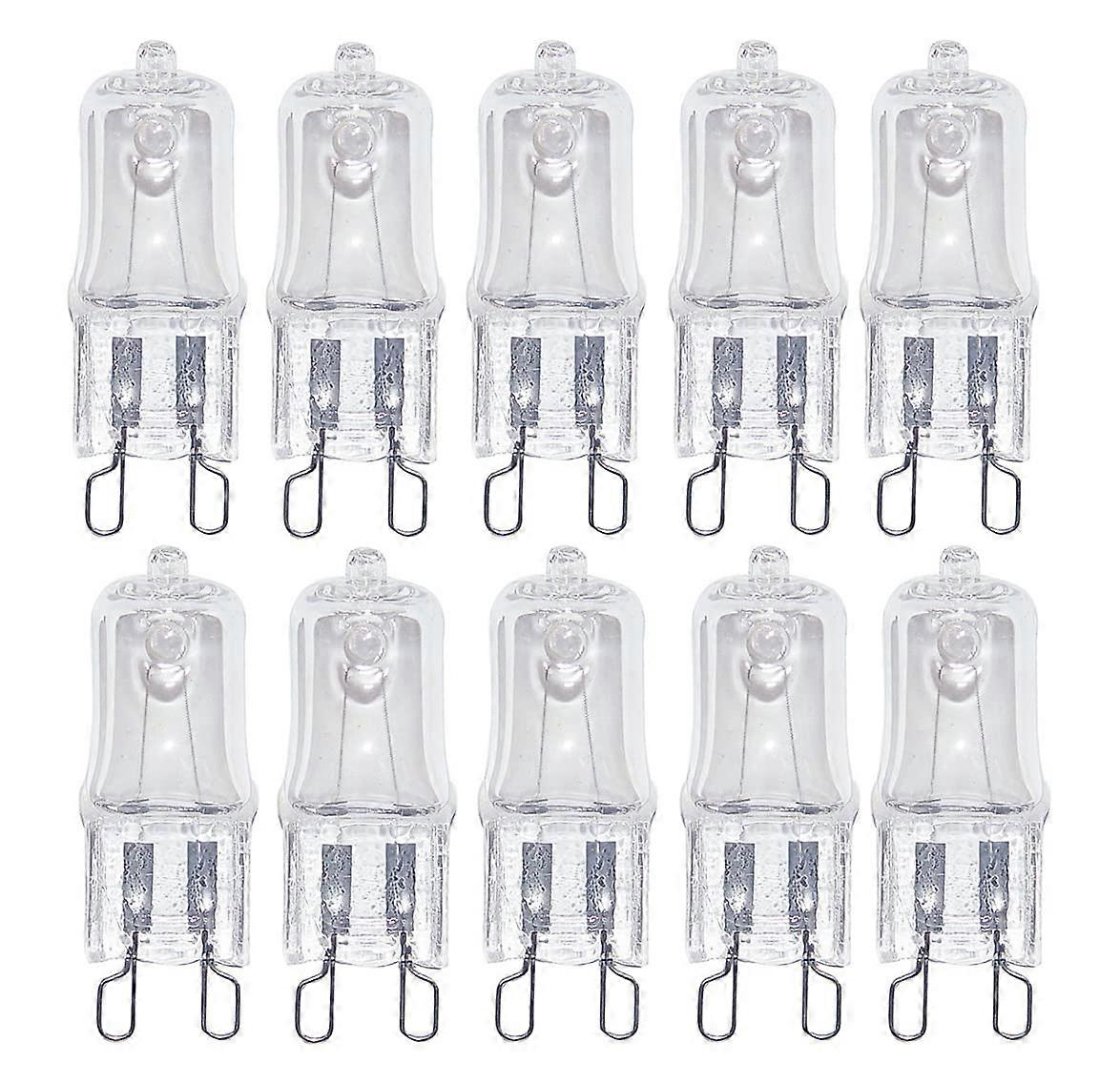 10 x G9 Halogen Bulbs HaloPin Halogen Socket Dimmable Replacement for 365° Beam Angle Warm White 2700 K (42 Watts) 42 Watt