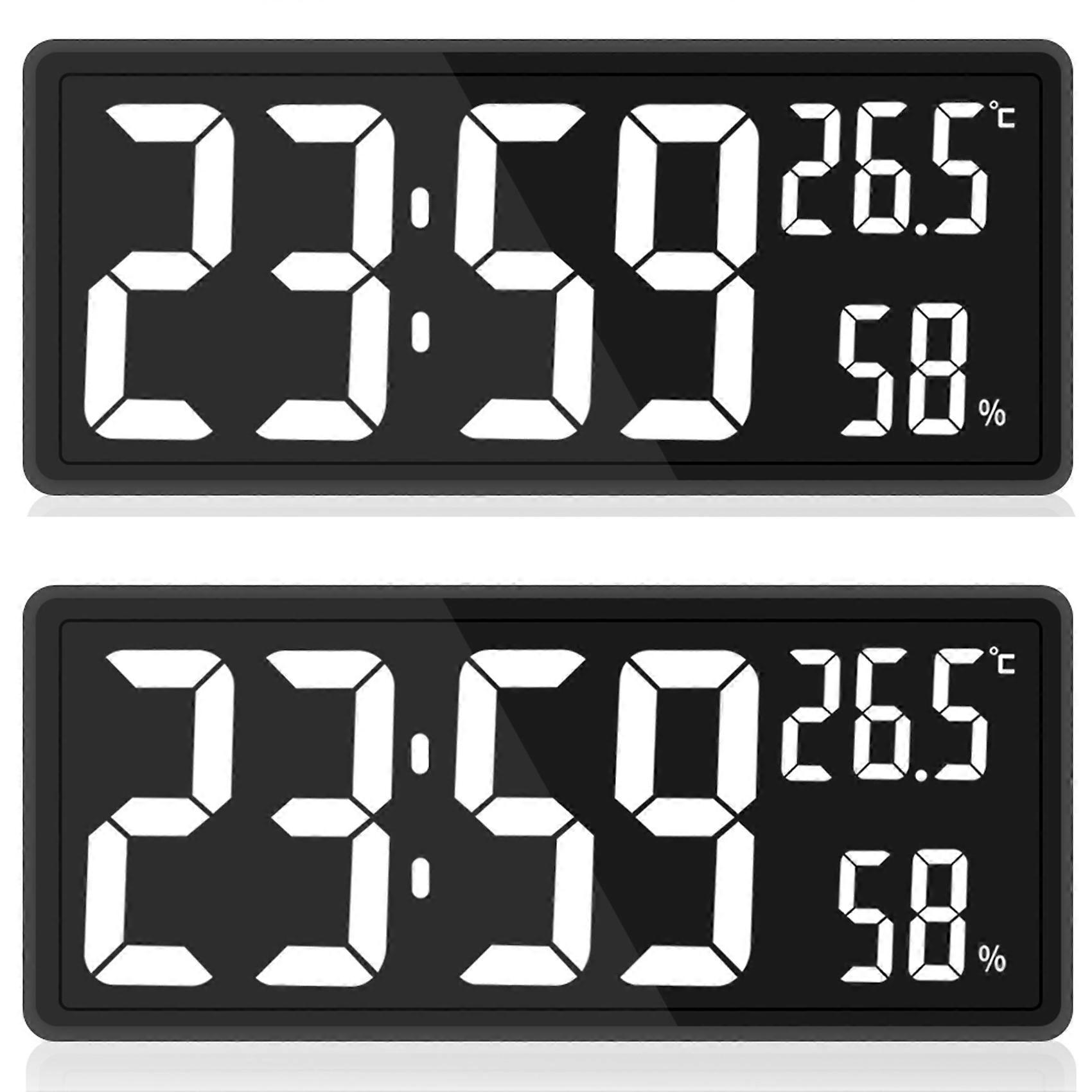 Orologio da parete digitale a LED, display a cifre grandi, temperatura e umidità interne, per casa colonica, casa, Classro