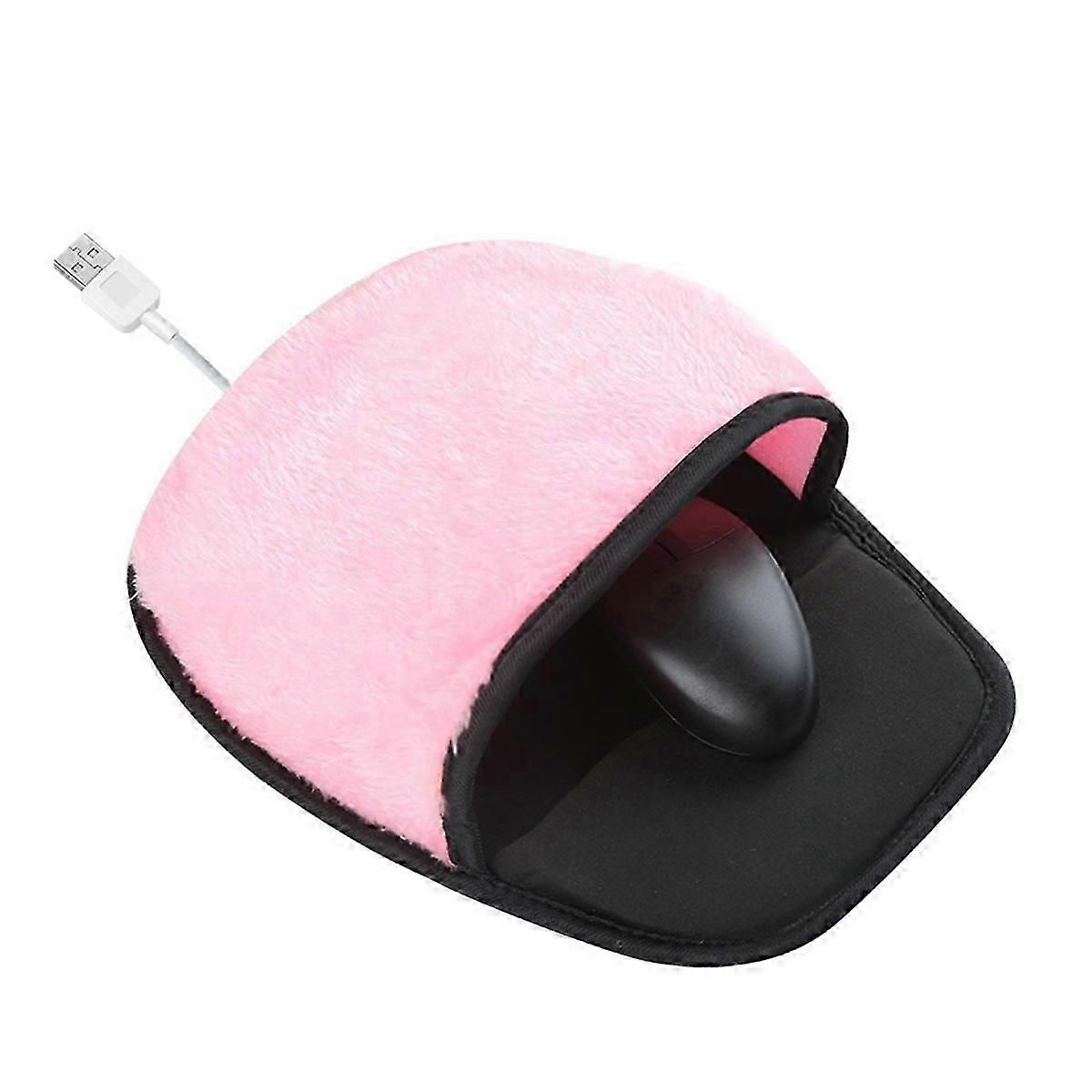 USB Heated Mouse Pad Typing Hand Warmer Winter Plush Heating Mouse Pad Desk Computer Accessory for O