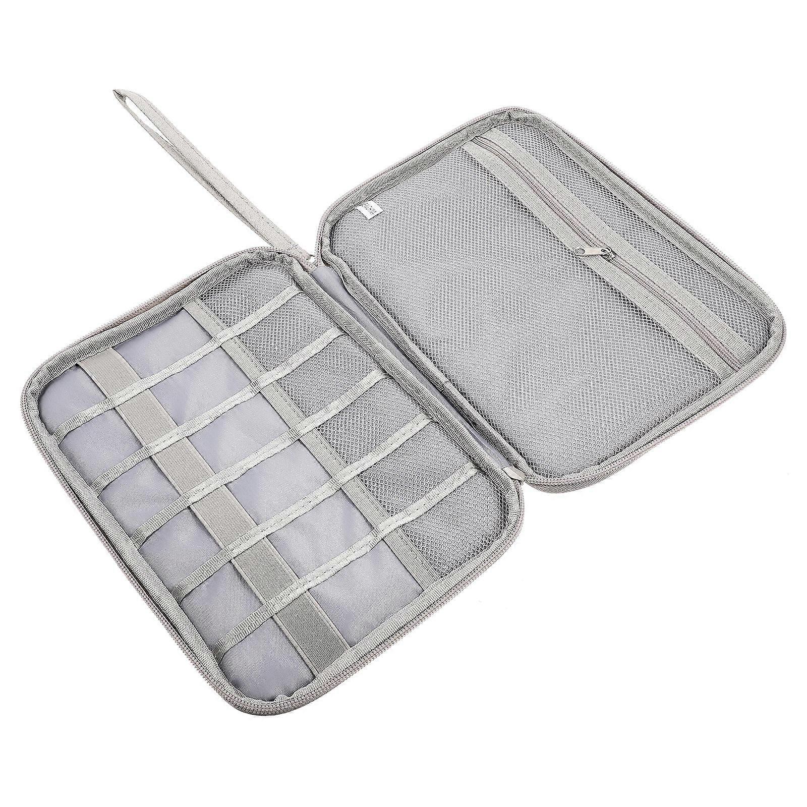 Compact Storage Pouch Organizer For Electronics Accessories Grey 2X18X24CM Lightweight 1Pack