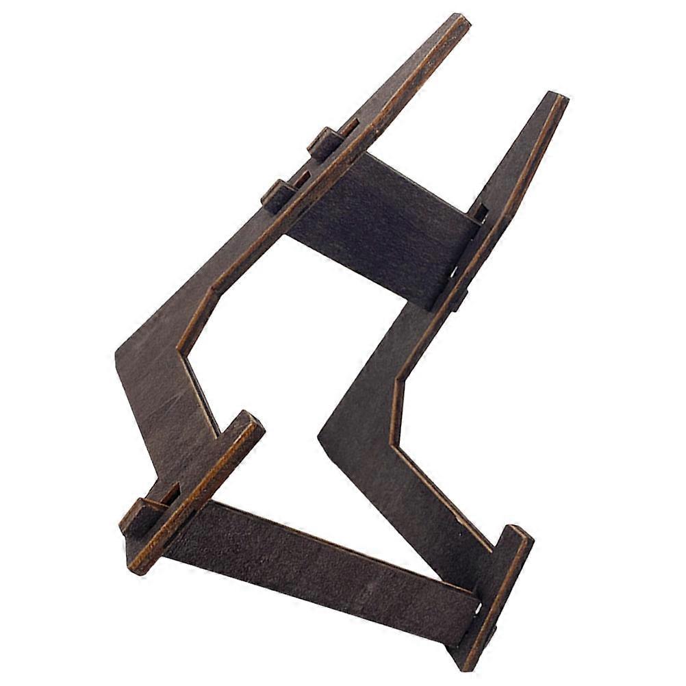 Plate Display Stand Wooden Menu Display Stand Tabletop Placement Stable Base 1Pcs
