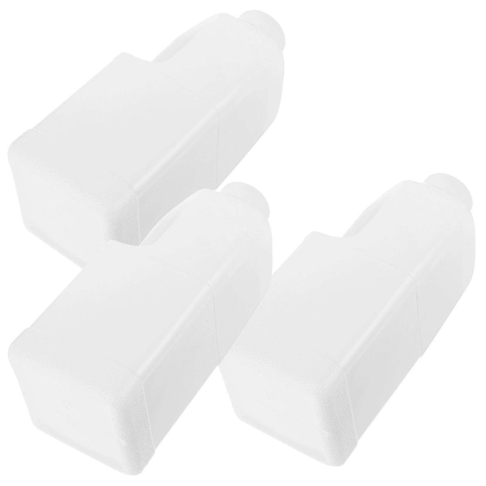 White HDPE Water Container with Ergonomic Handle for Storage Use 3Pcs Large Capacity