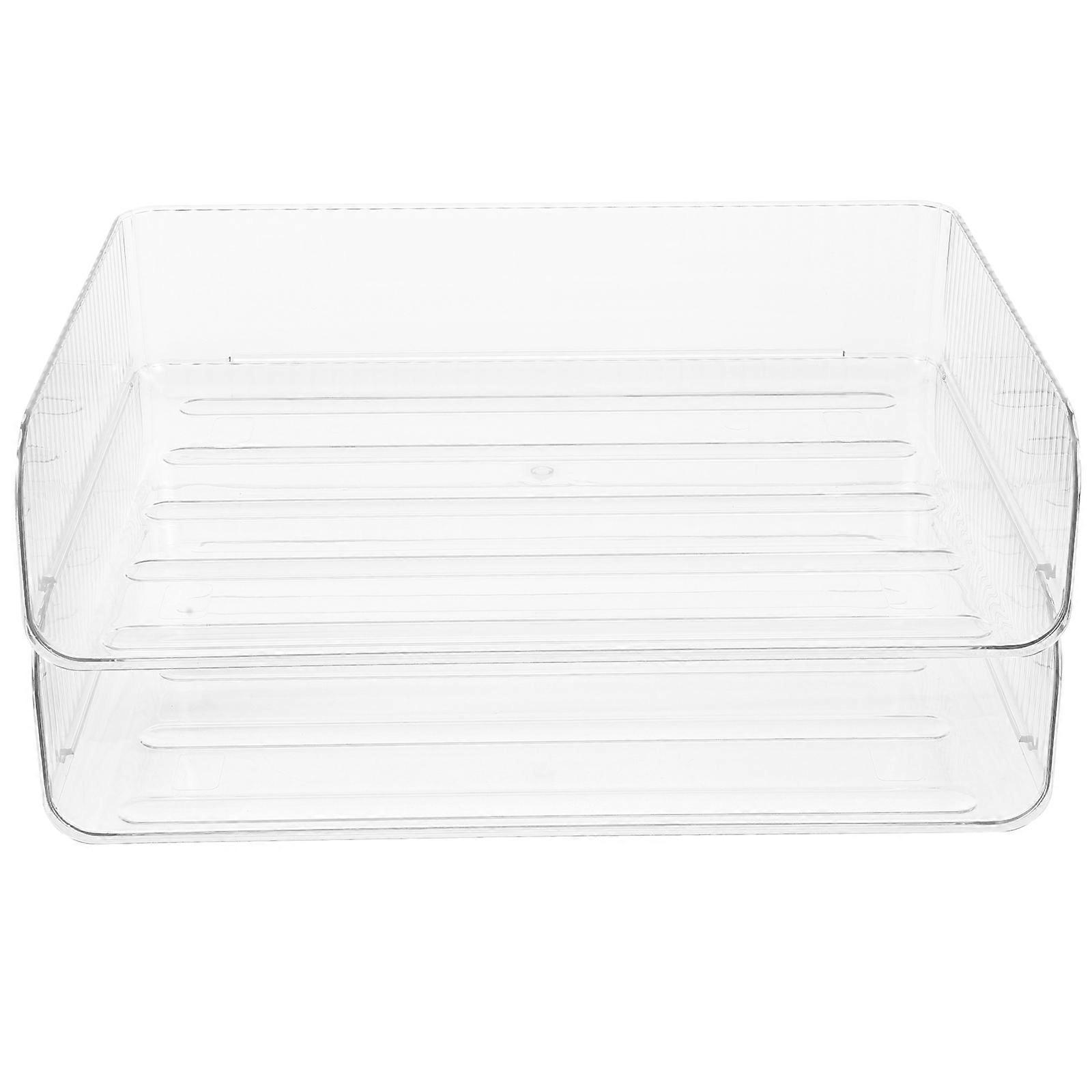 Stackable Letter Tray File Organizer For Dormitory Use MultiPurpose Storage 32X24cm 2Pcs