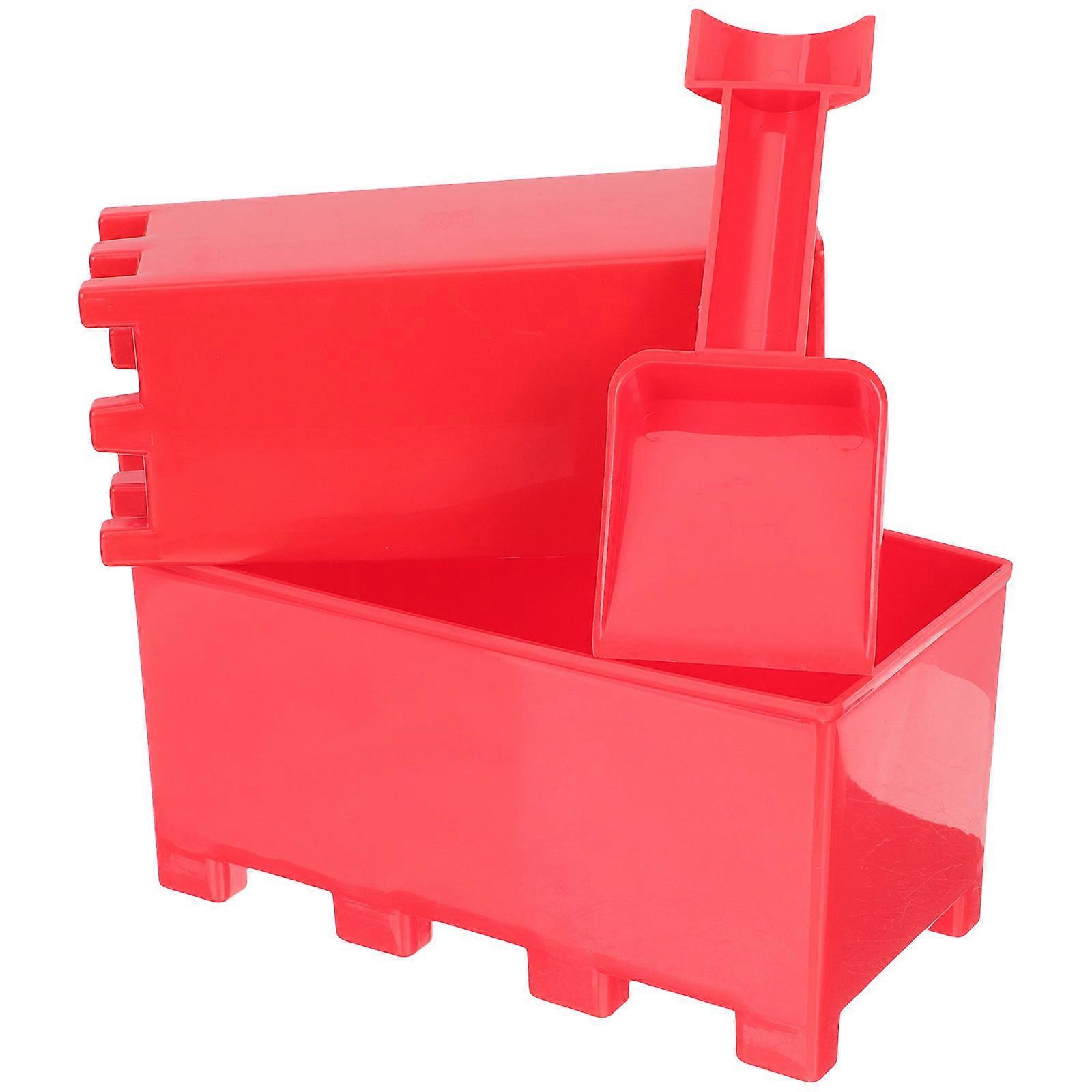 Red Plastic Snow Brick Mold for DIY Outdoor Fun Durable Winter Toy for Kids Size 8.5x6.5x3.5 inches