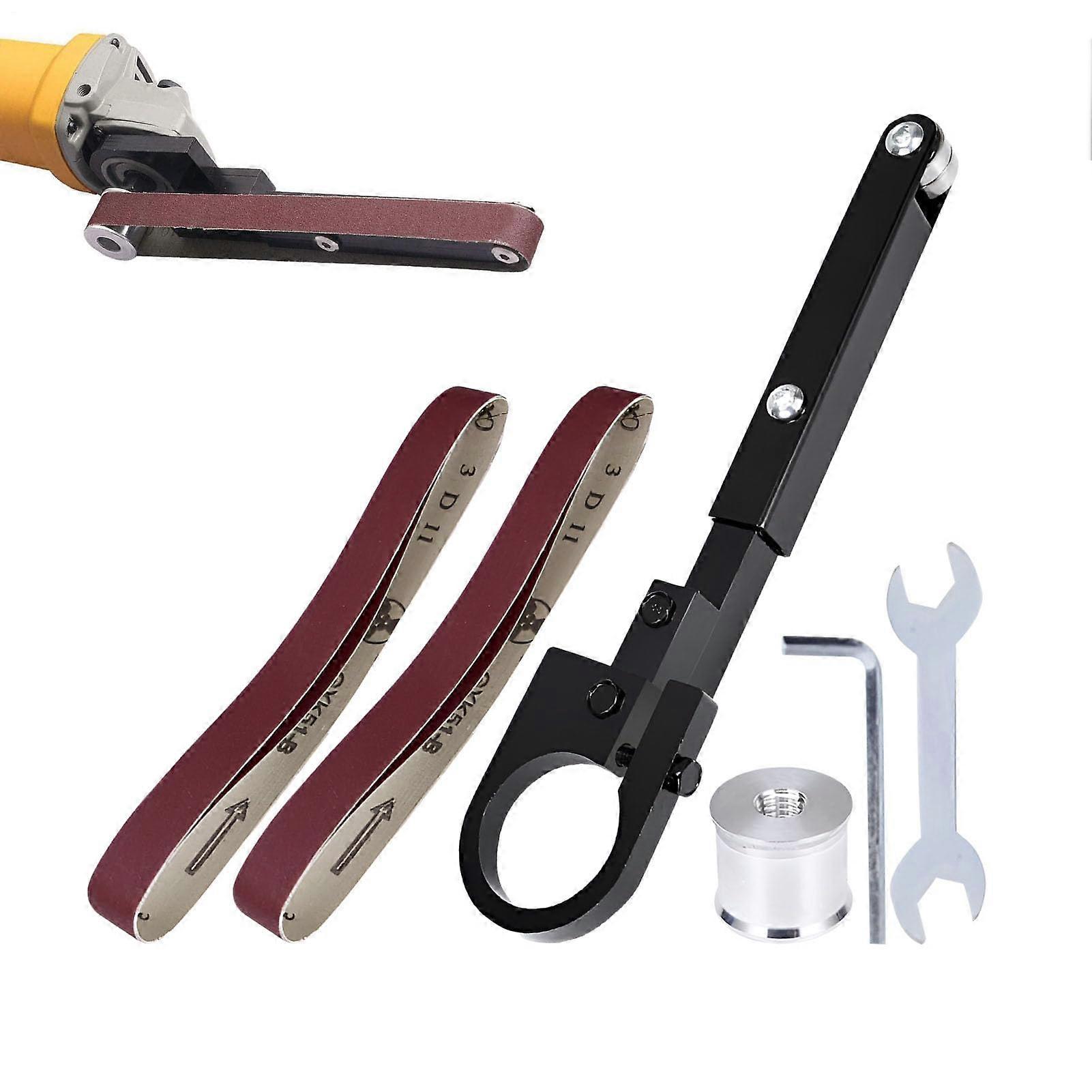 Angle Grinder Conversion Tool Sanding Belt Adapter - Portable Pipe Polishing Belt Sander for Grinding and Polishing