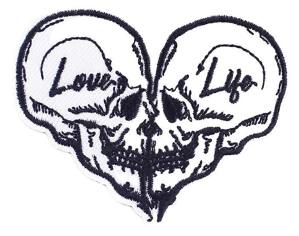 Punk Skull Patch Embroidered, DIY Fabric Applique, Model PE6033CT, Patch For Jackets And Denim