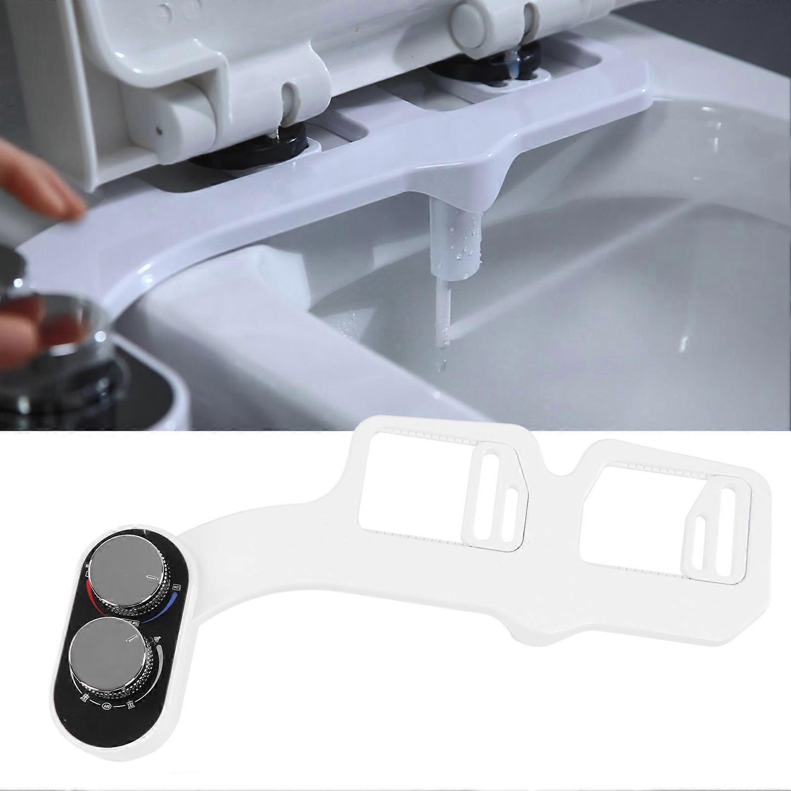 双喷嘴坐浴盆喷雾器非电动自清洁坐浴盆马桶附件可调水压北美 9/16 英寸