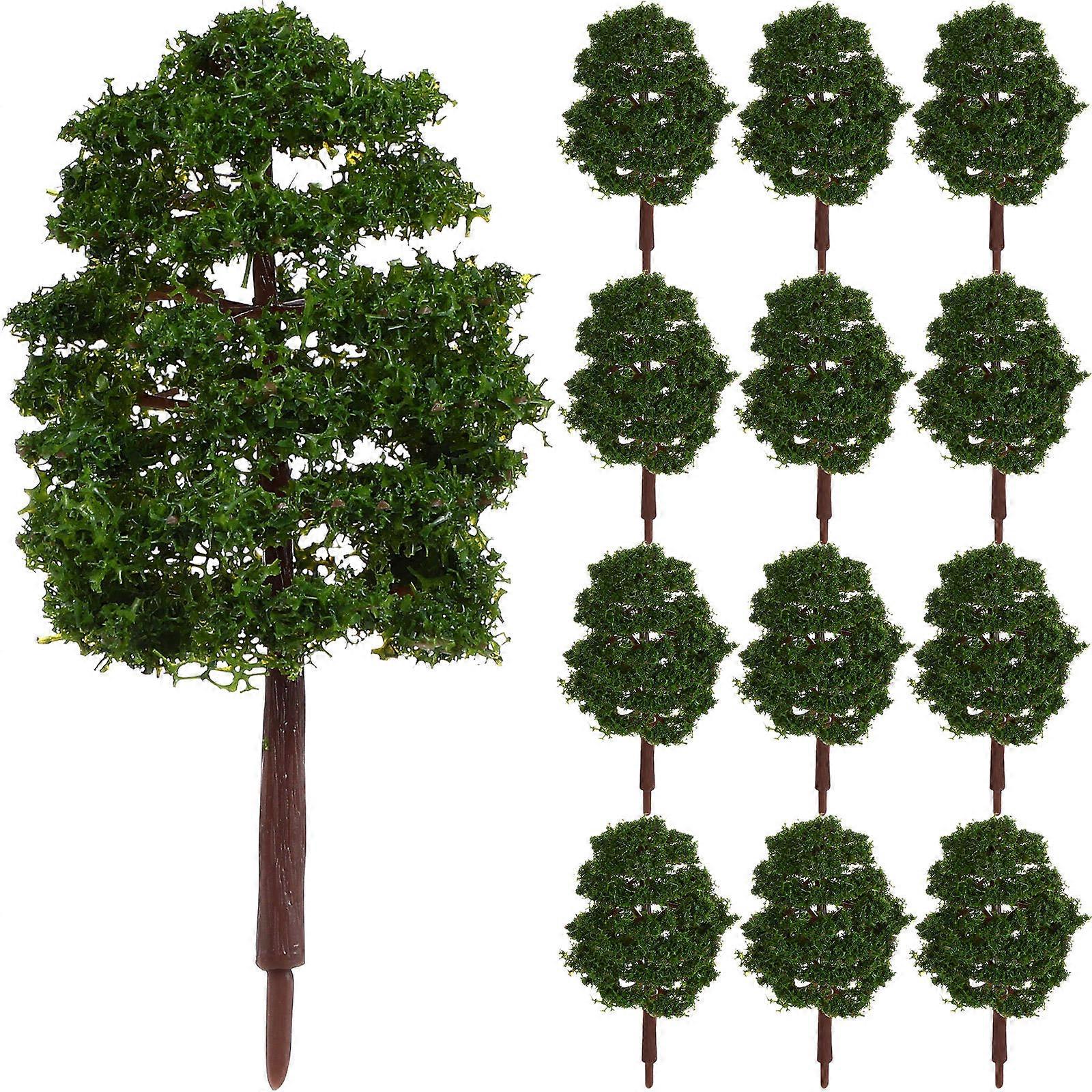 Green Plastic Model Tree for Architectural Scenery Perfect for Landscape Decoration 9cm