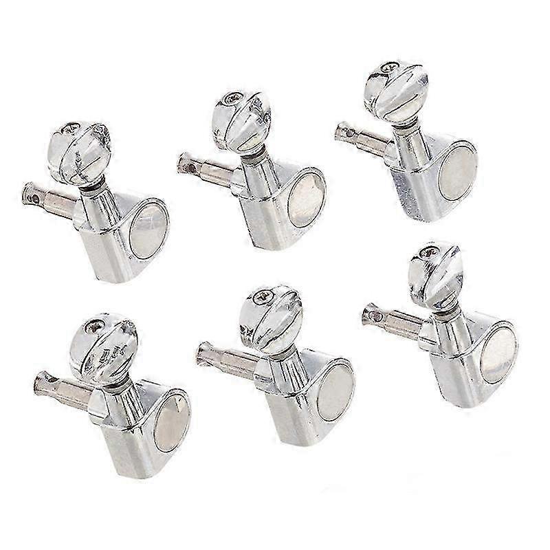 Set of 6 Guitar Tuning Pegs & Machine Heads - 6R Tuners for Accurate String Tuning and Enhanced Performance