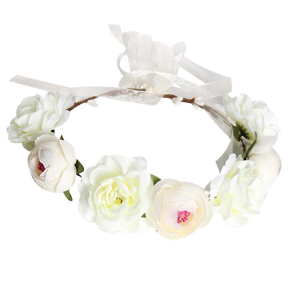 Circular Floral Headdress For Bride Bridesmaid Bohemian Style Wedding Accessory In Multi Color Perfect For Photography 1Pack