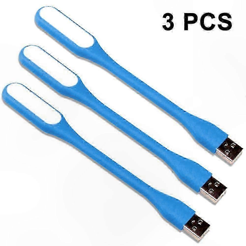 3-Pack Flexible USB LED Lamps for Laptop, Computer, Keyboard, Portable Reading Light