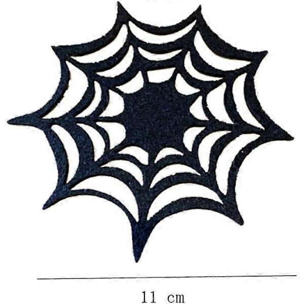 Black Spider Web Coasters for Tables, Decorative Coasters with