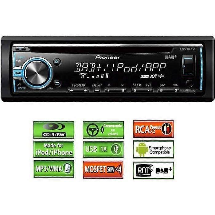 PIONEER DEH-X6800DAB Autoradio - RNT DAB+ / DMB - MIXTRAX - iPhone / Android - CD-Player - USB - 4x50W