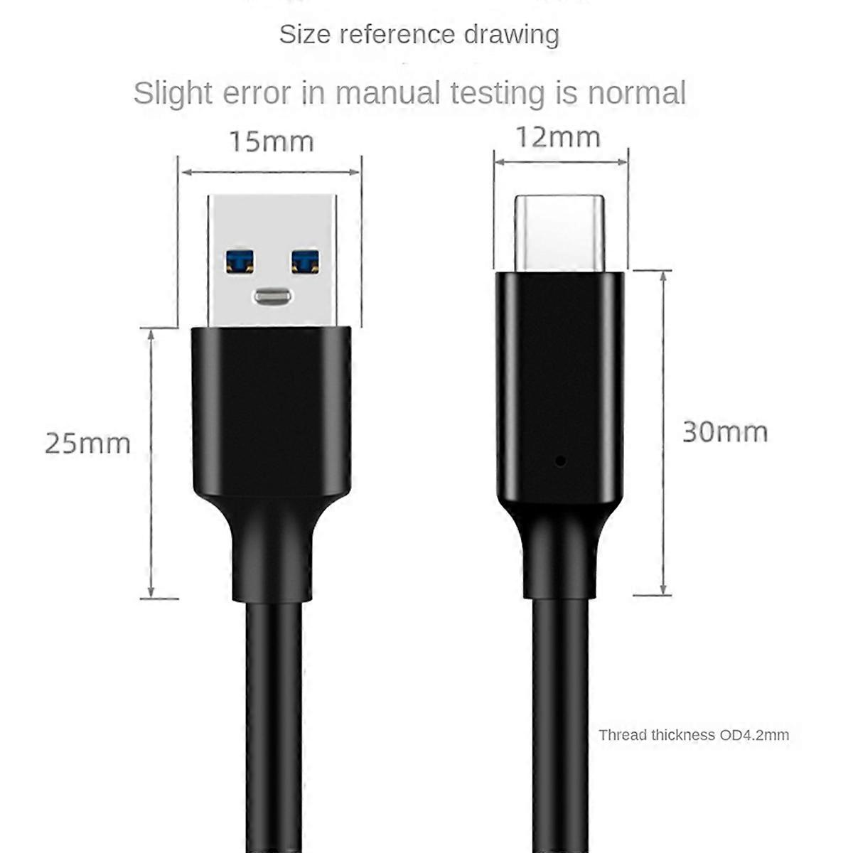 4X USB3.2 10Gbps Type C Cable USB A to Type-C 3.2 Data Transfer USB C SSD Hard Disk Cable PD 60W 3A