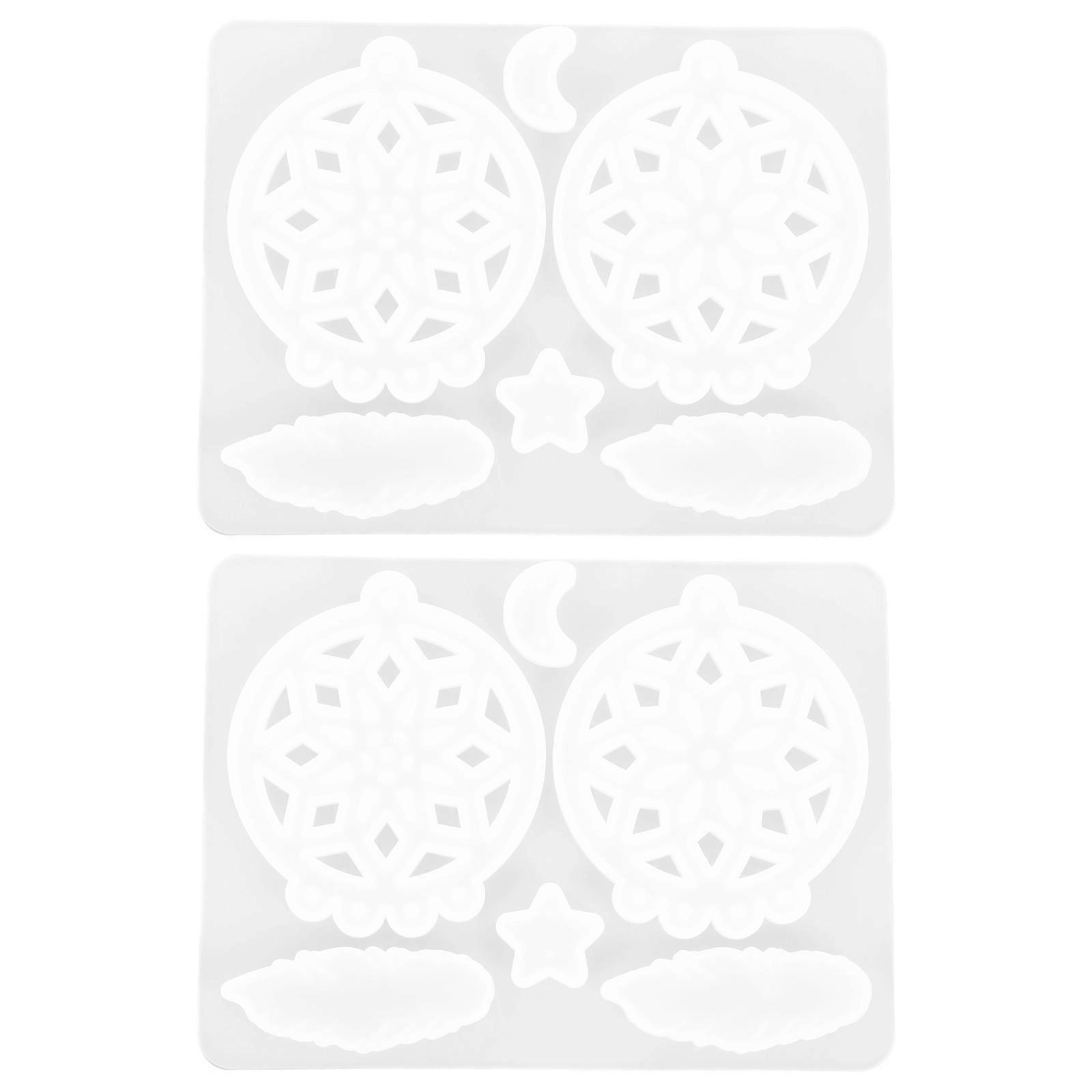 Silicone Dream Catcher Casting Mold For Wall Hanging Ornament Craft Projects Transparent Material 2Set