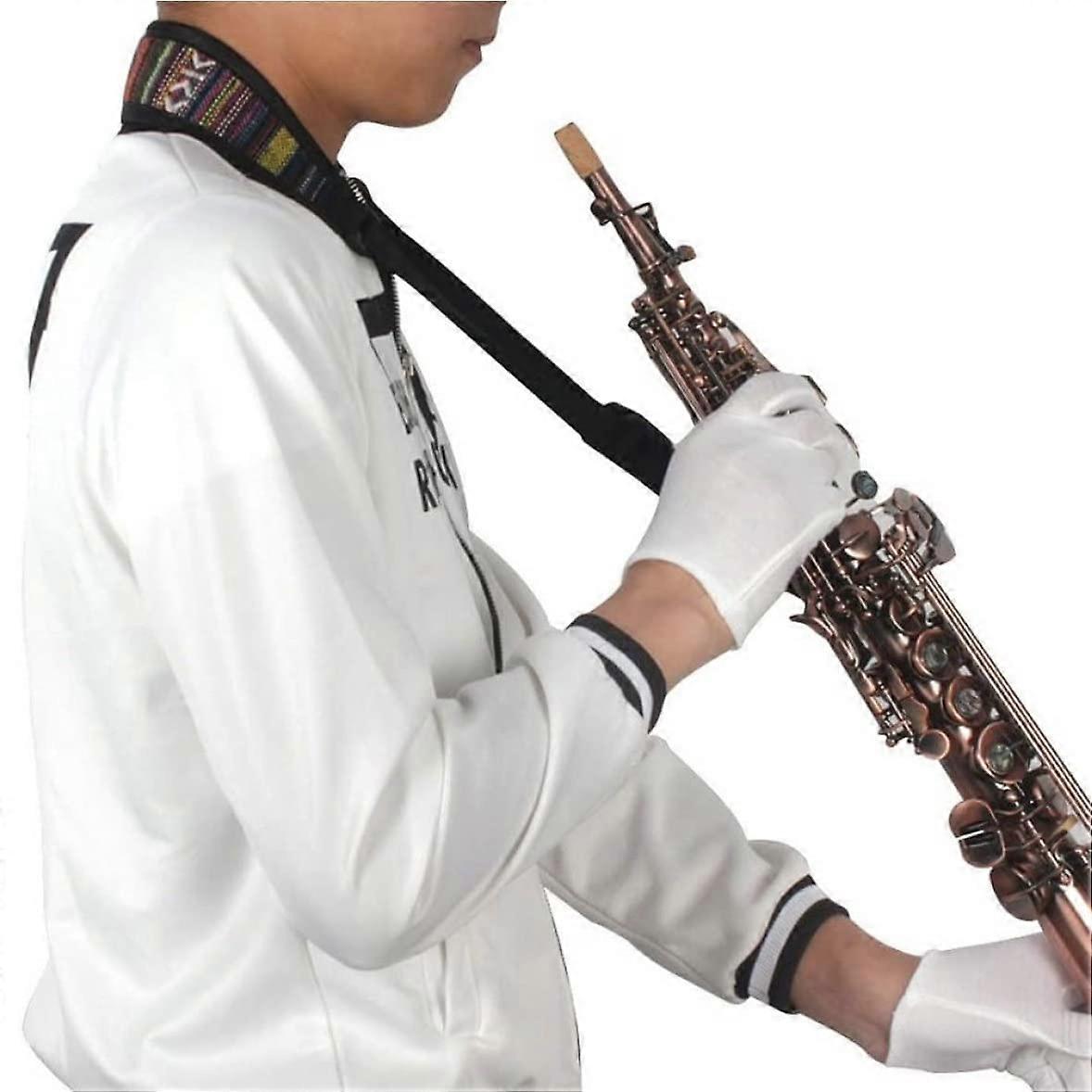Altaxa Neck Strap for Saxophone - Adjustable Soft Black Padded Strap with Metal Hook and Ergonomic Design