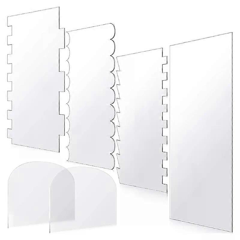 Transparent Dough Scraper Making Scraper Rectangular Acrylic Dough Baking Tools Transparent Cream Acrylic Scraper DIY Home