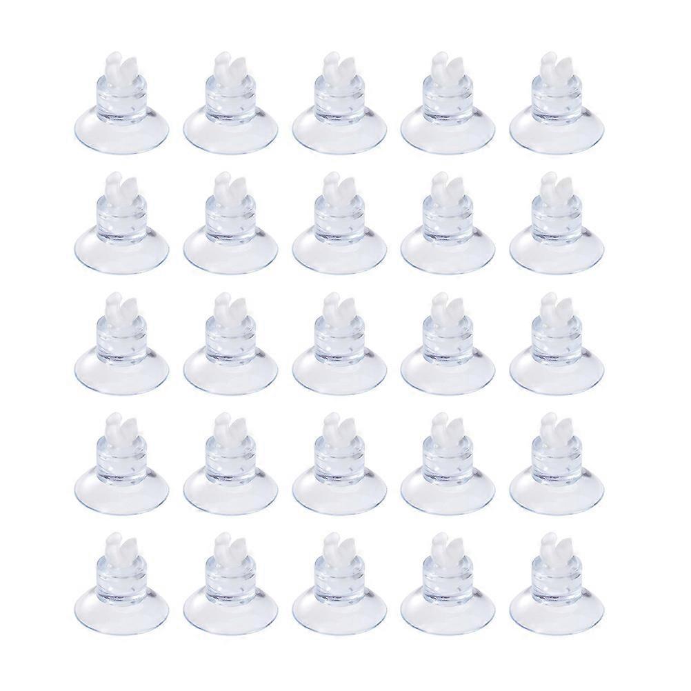 25Pcs Aquarium Suction Cup Clips Fish Tank Rubber Clamps Clear Airline Tube Holders