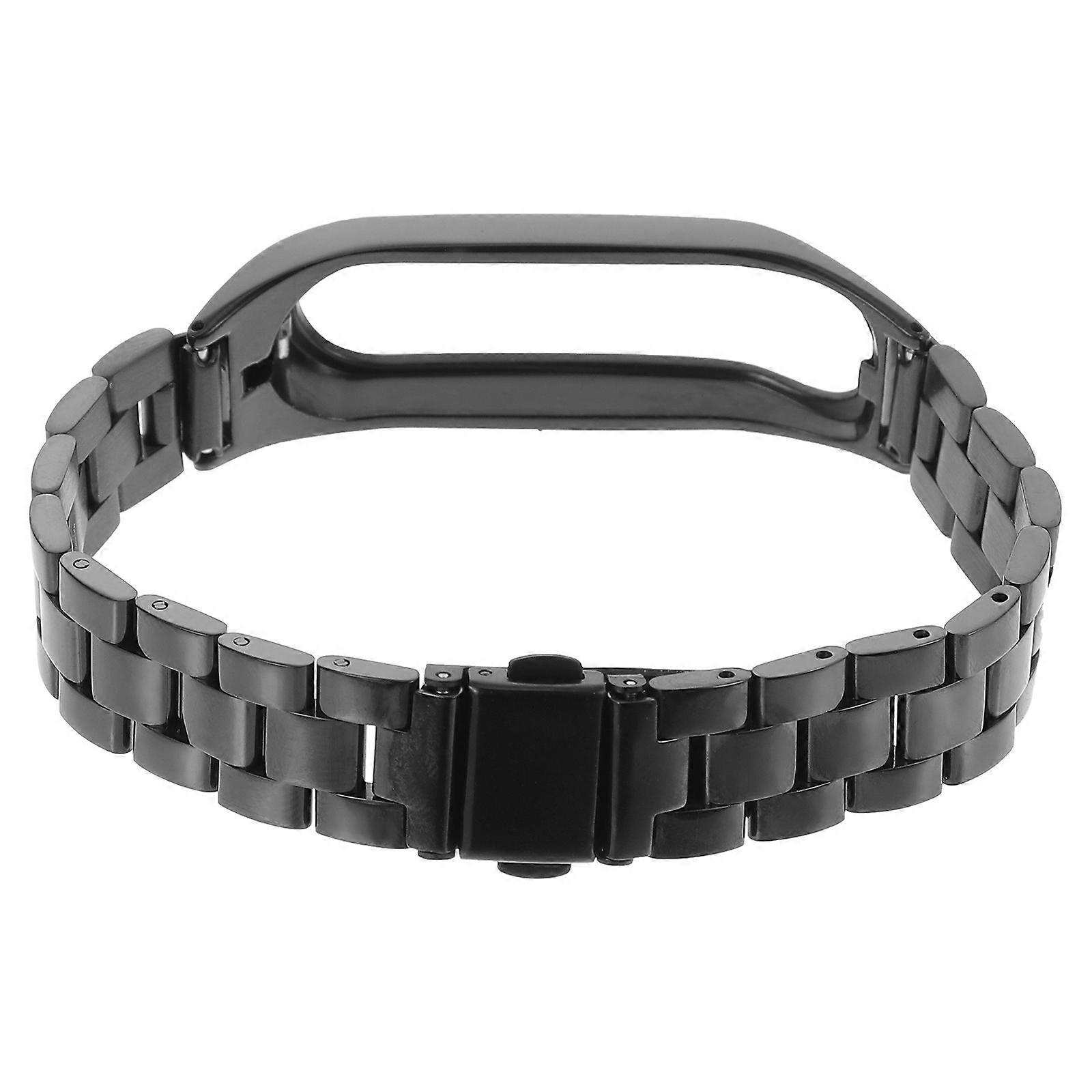 Stylish Stainless Steel Watch Strap for Replacement Compatible with Tomtom Touch Black 1pc