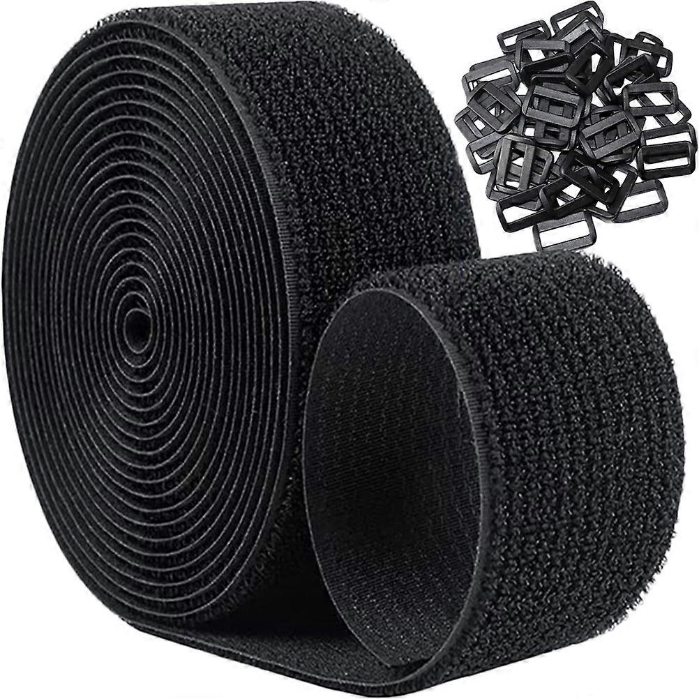 Adjustable Hook and Loop Cable Straps with Buckle – Reusable Fastening Ties for Wire Management, Clothing, Crafts, Backpacks