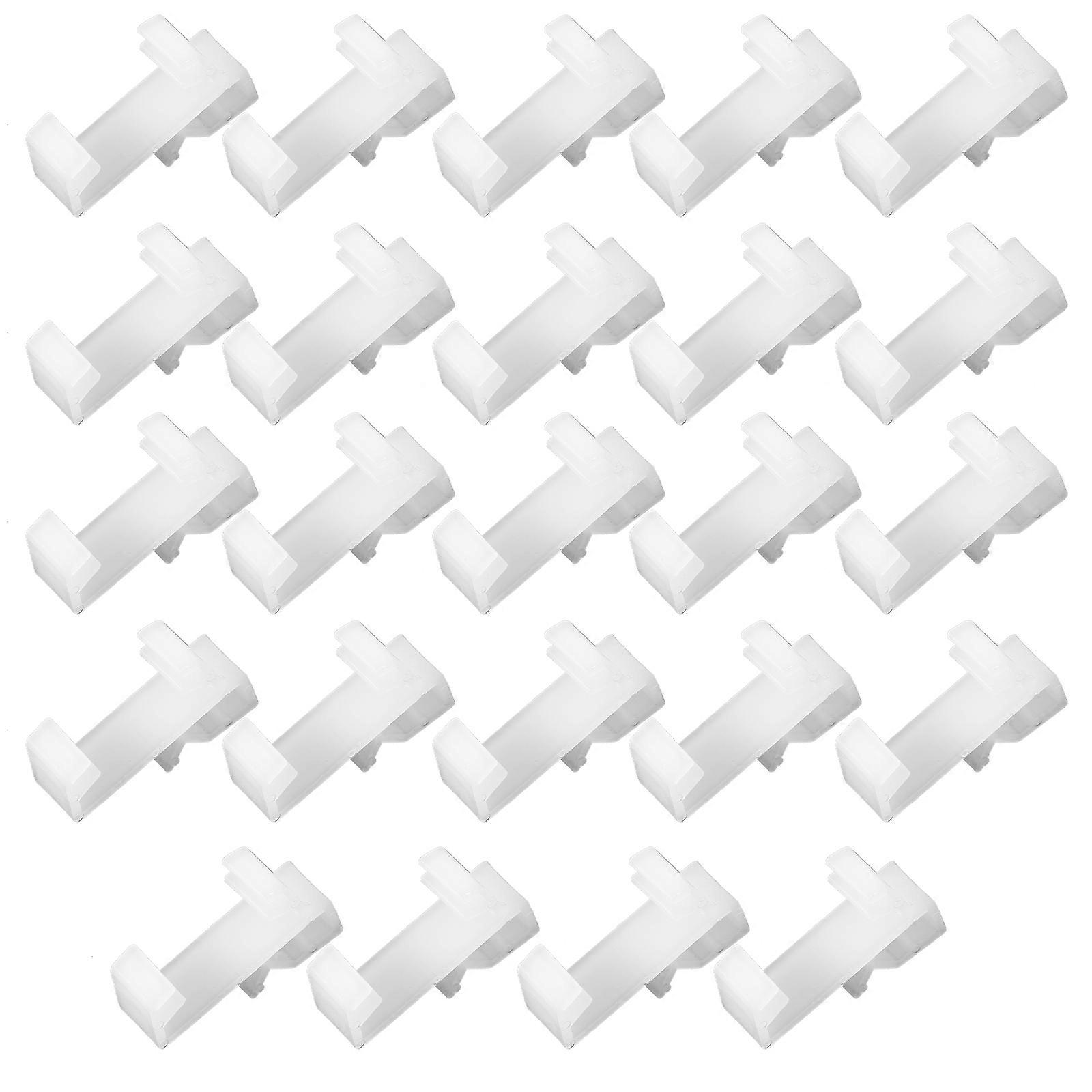 White Plastic Securing Clips for Kitchen Use 24pcs Clear Blinds Baffle Clips 0.5 inch