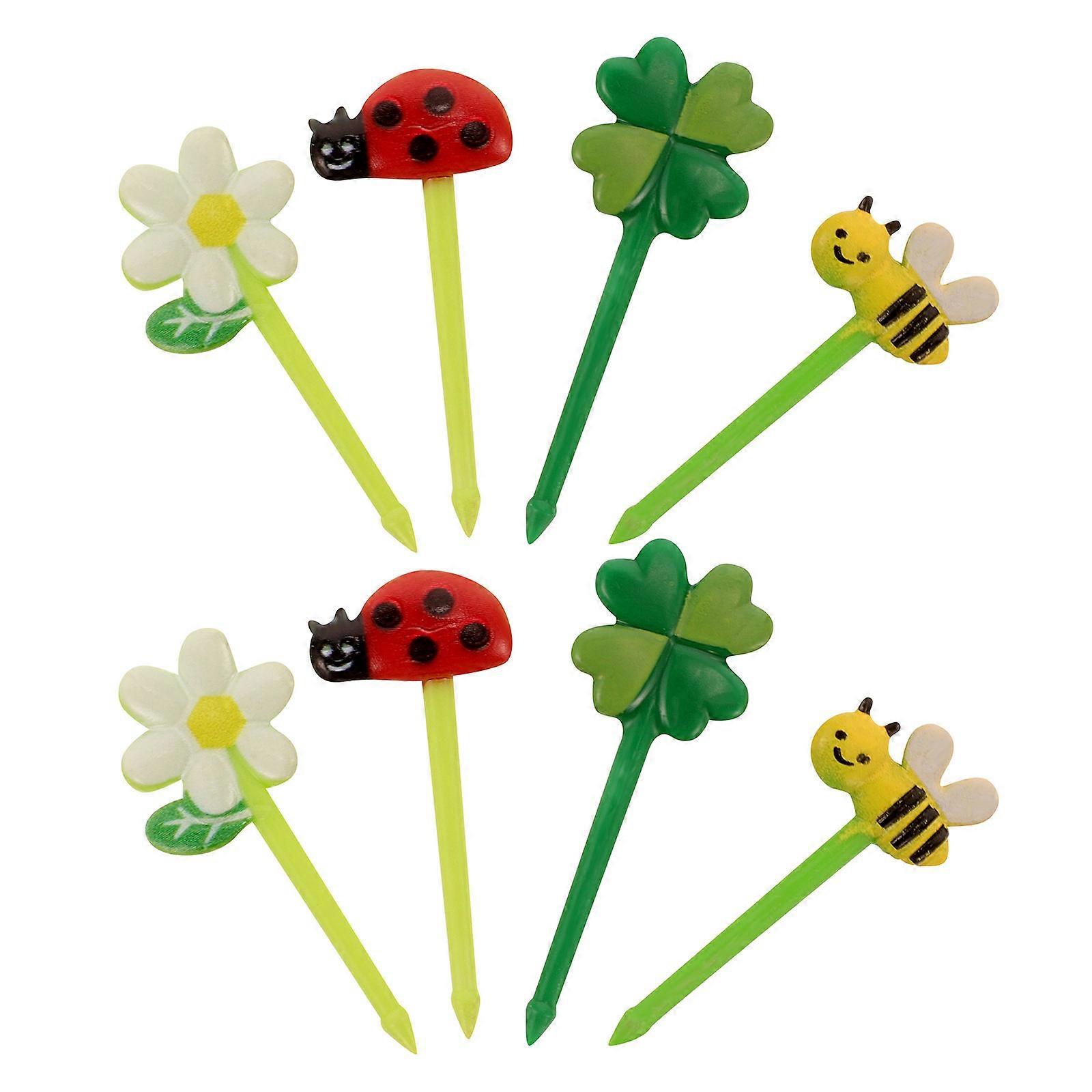 5 Pack Cartoon Appetizer Forks, Reusable Fruit Picks for Bento, Cheese & Cake Decoration – Lightweight, Safe Design for Parties, Lunches & Daily Use