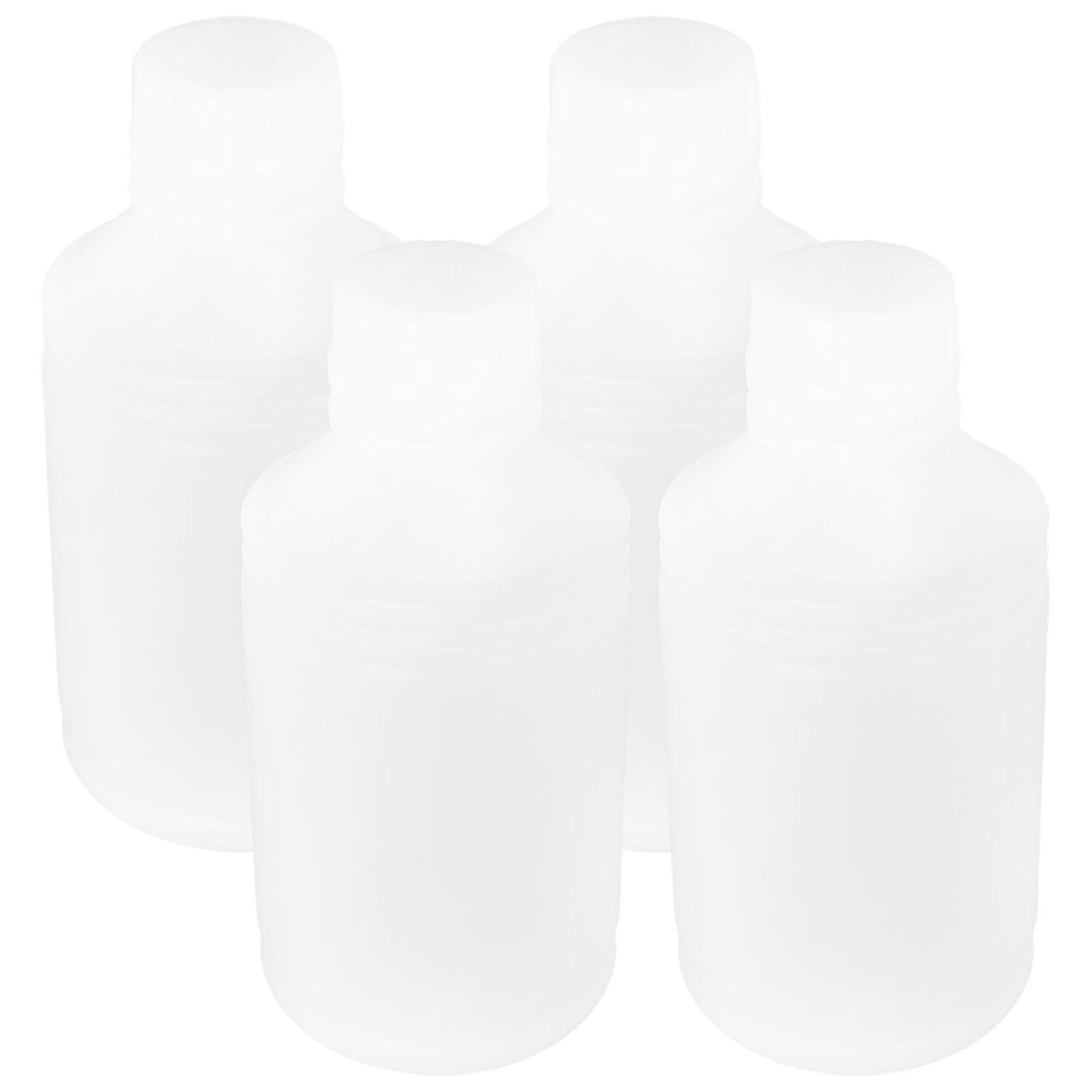 4pcs Plastic Bottles for Liquid Storage – Impact Resistant, Lightweight Sealing Jars with Tight Seal for Ink and Solvents