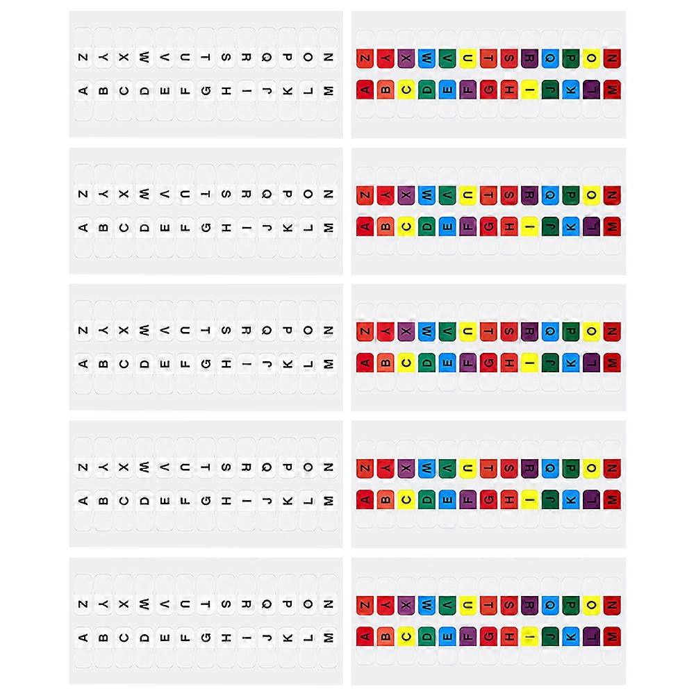 Page Markers Tabs Alphabetical File Guides for Decoration 30 Sheets