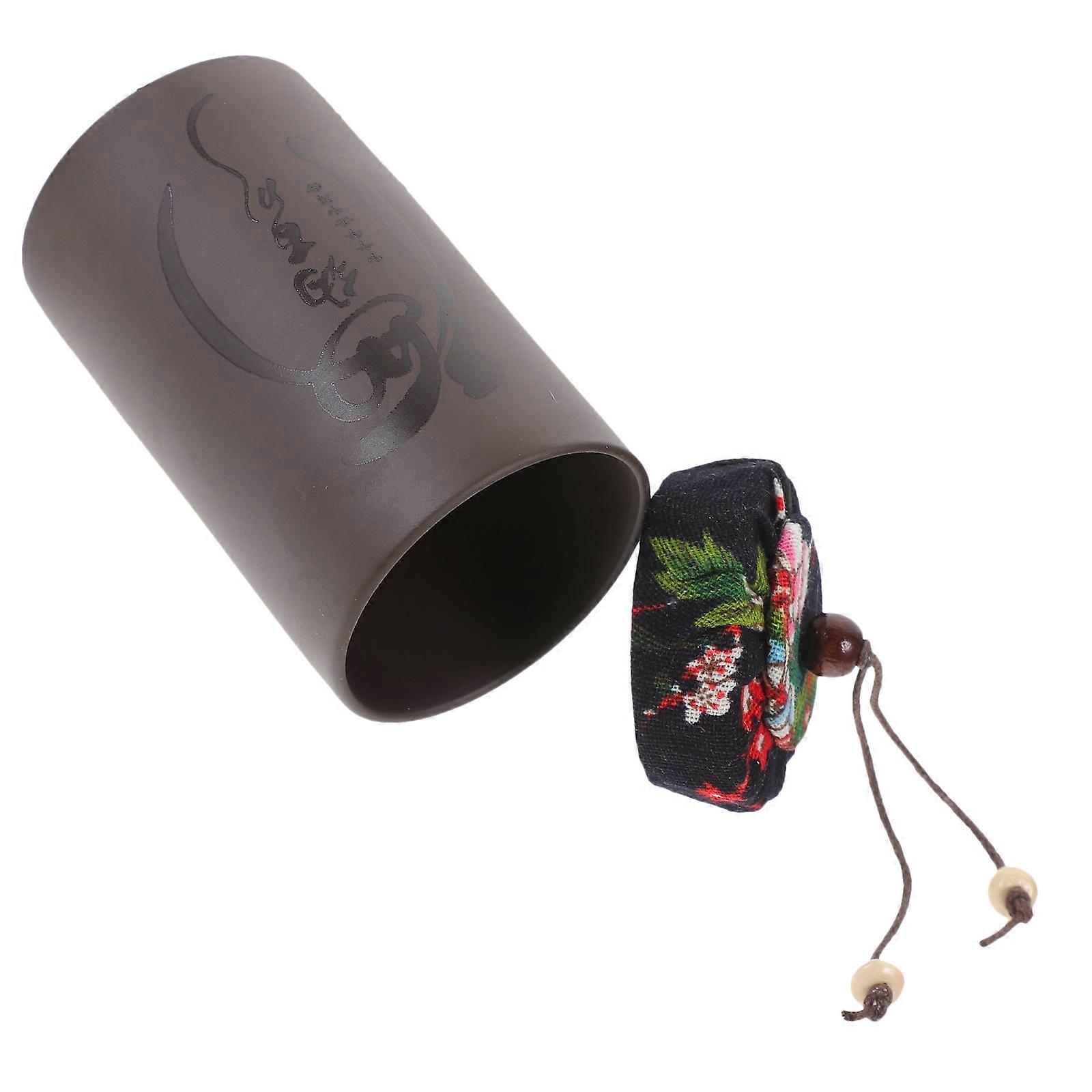 Chinese Clay Tea Can For Food Storage Container Round Simple Design Suitable For Adults 1Pcs