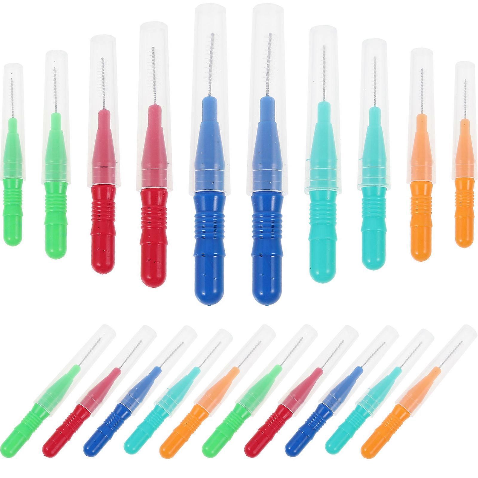 Interdental Teeth Cleaning Brushes For Adults 50Pcs Portable For Effective Tooth Decay Prevention And Plaque Removal